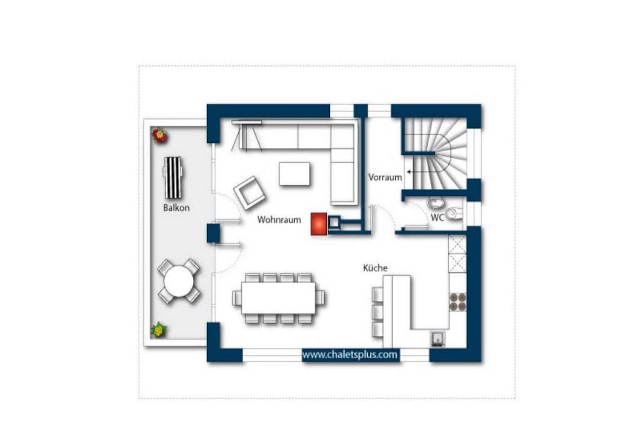 Nationalpark Chalet Löffelspitze-Plattegrond