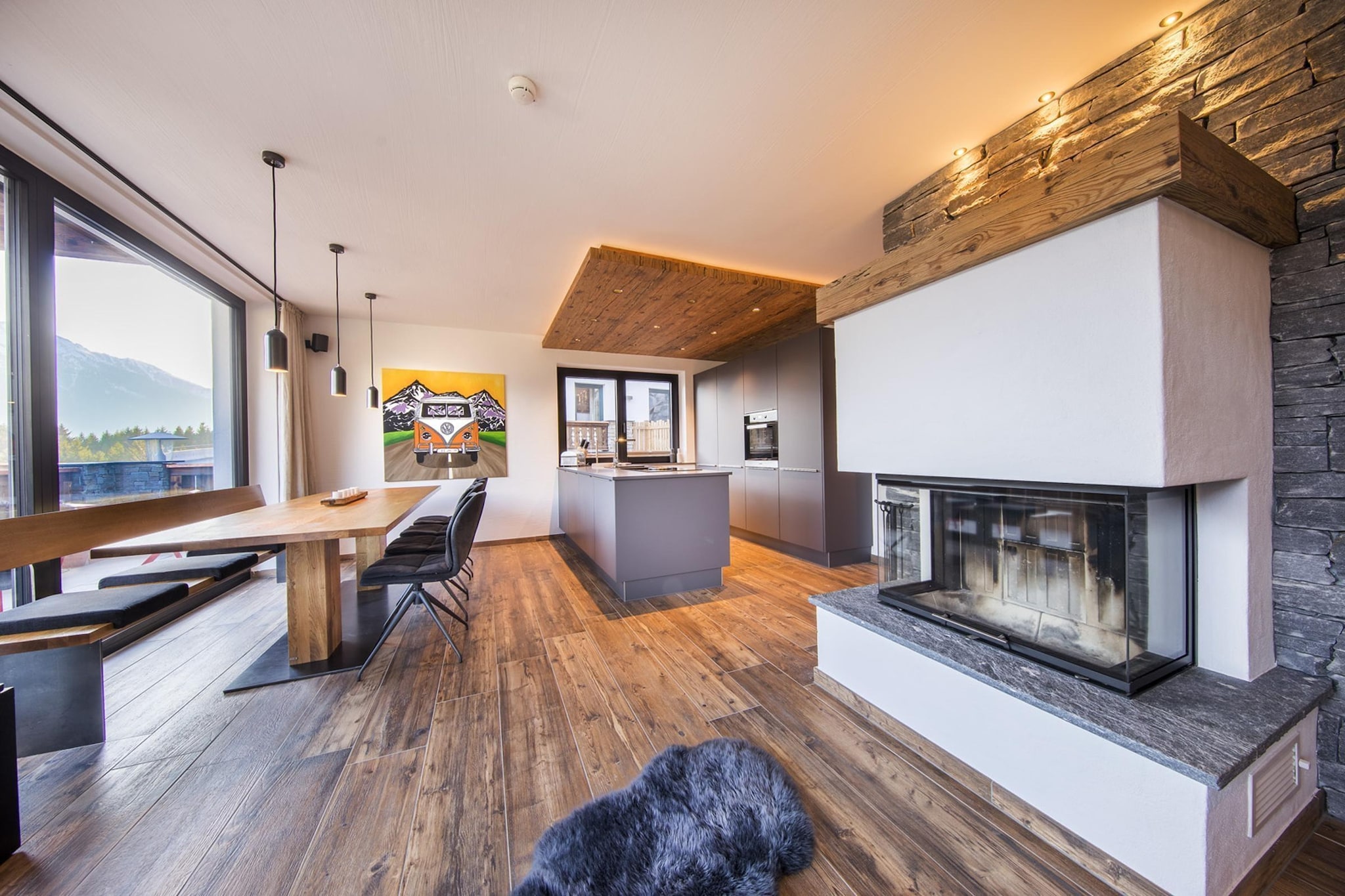 Nationalpark Chalet Schwarze Wand-Woonkamer