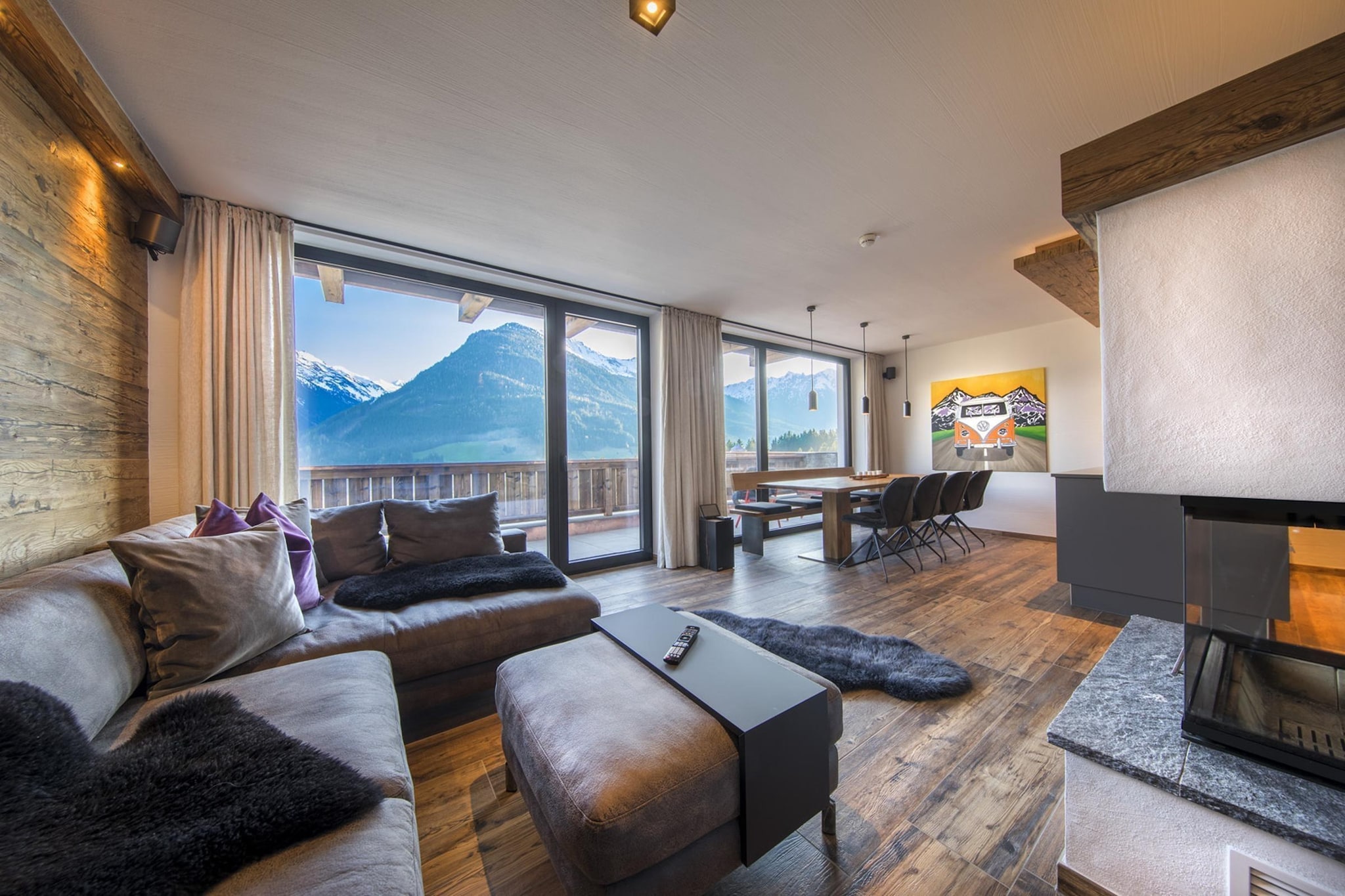 Nationalpark Chalet Schwarze Wand-Woonkamer