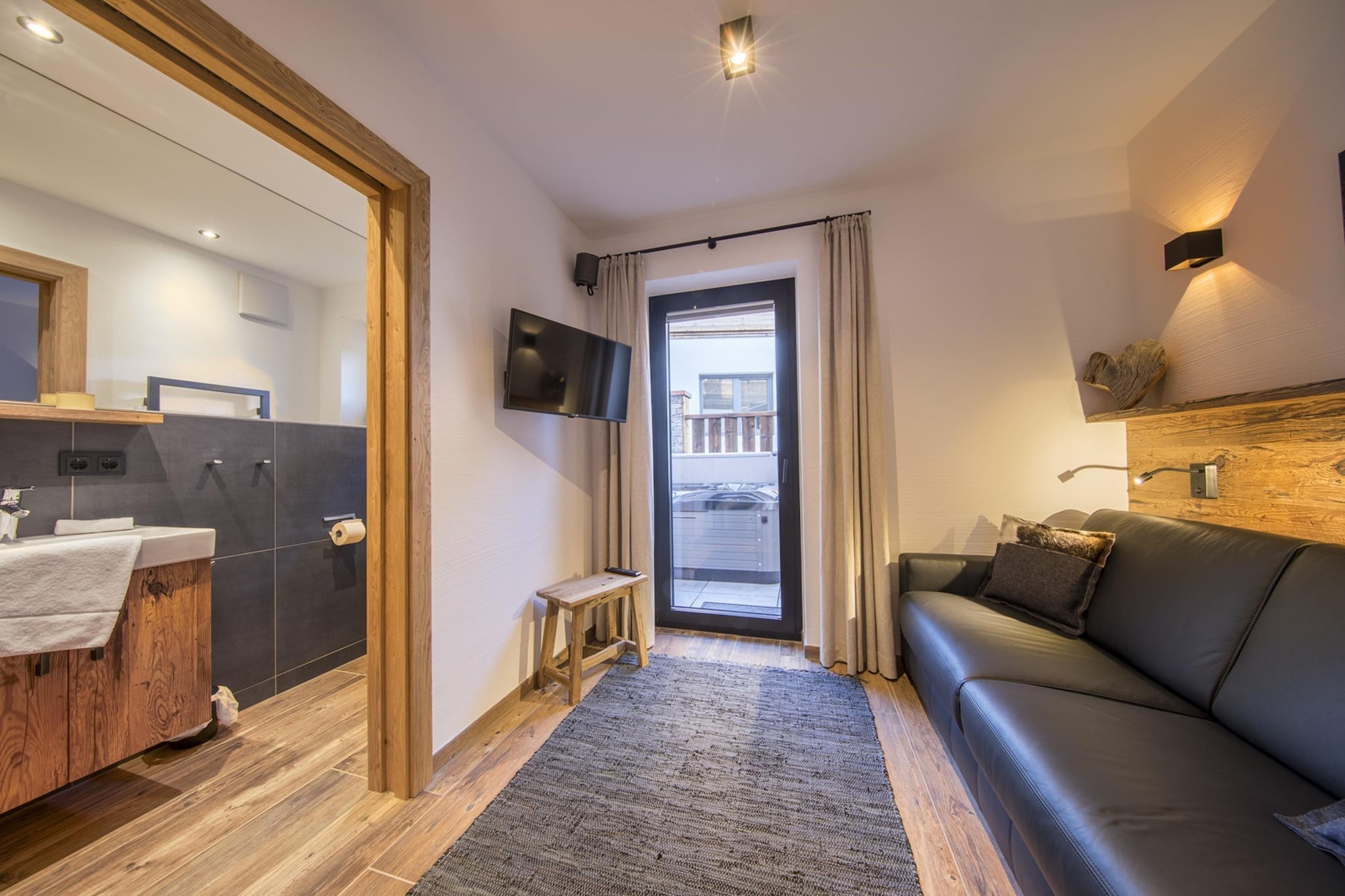 Nationalpark Chalet Schwarze Wand-Woonkamer