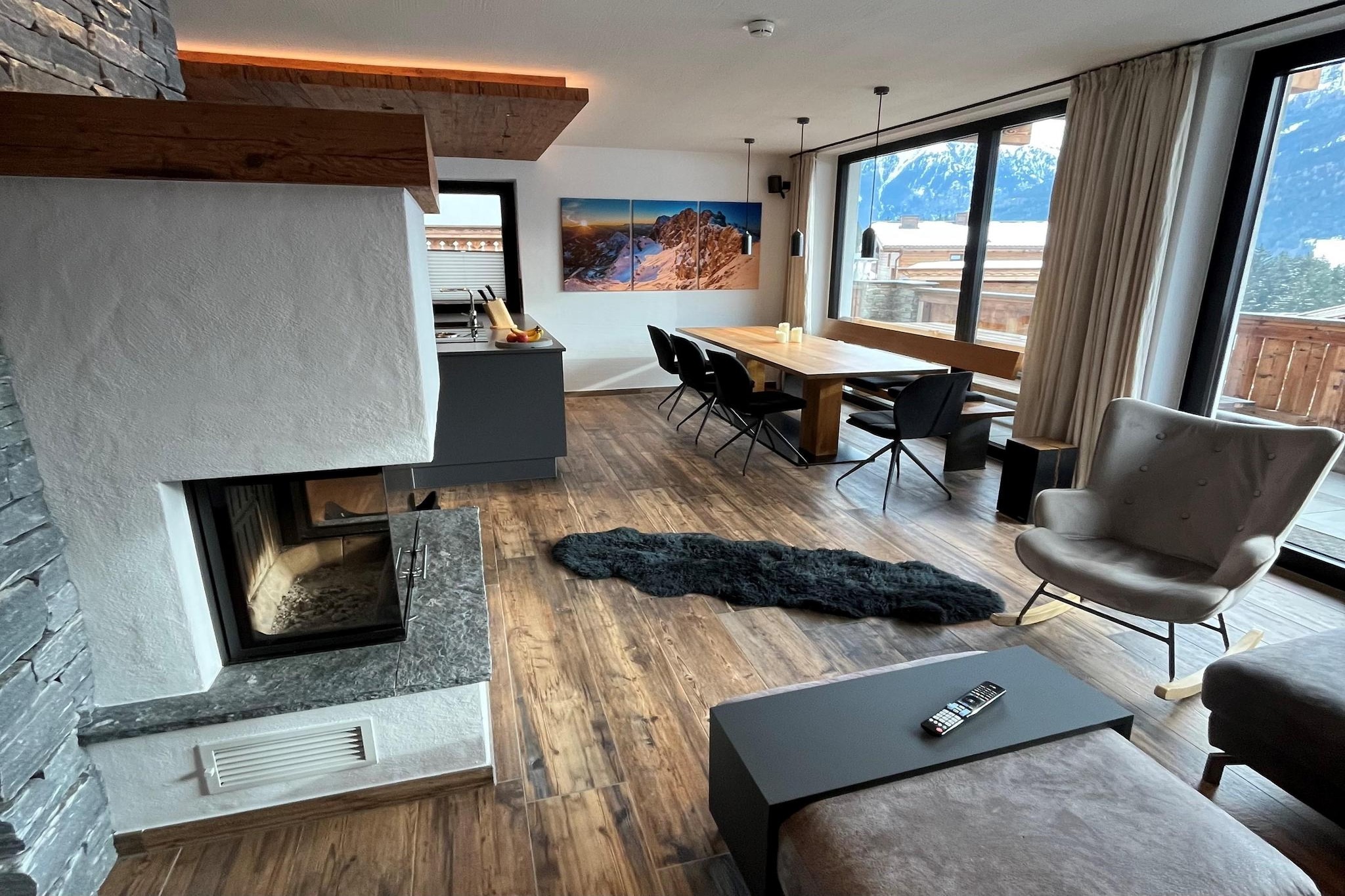 Nationalpark Chalet Schwarze Wand-Woonkamer