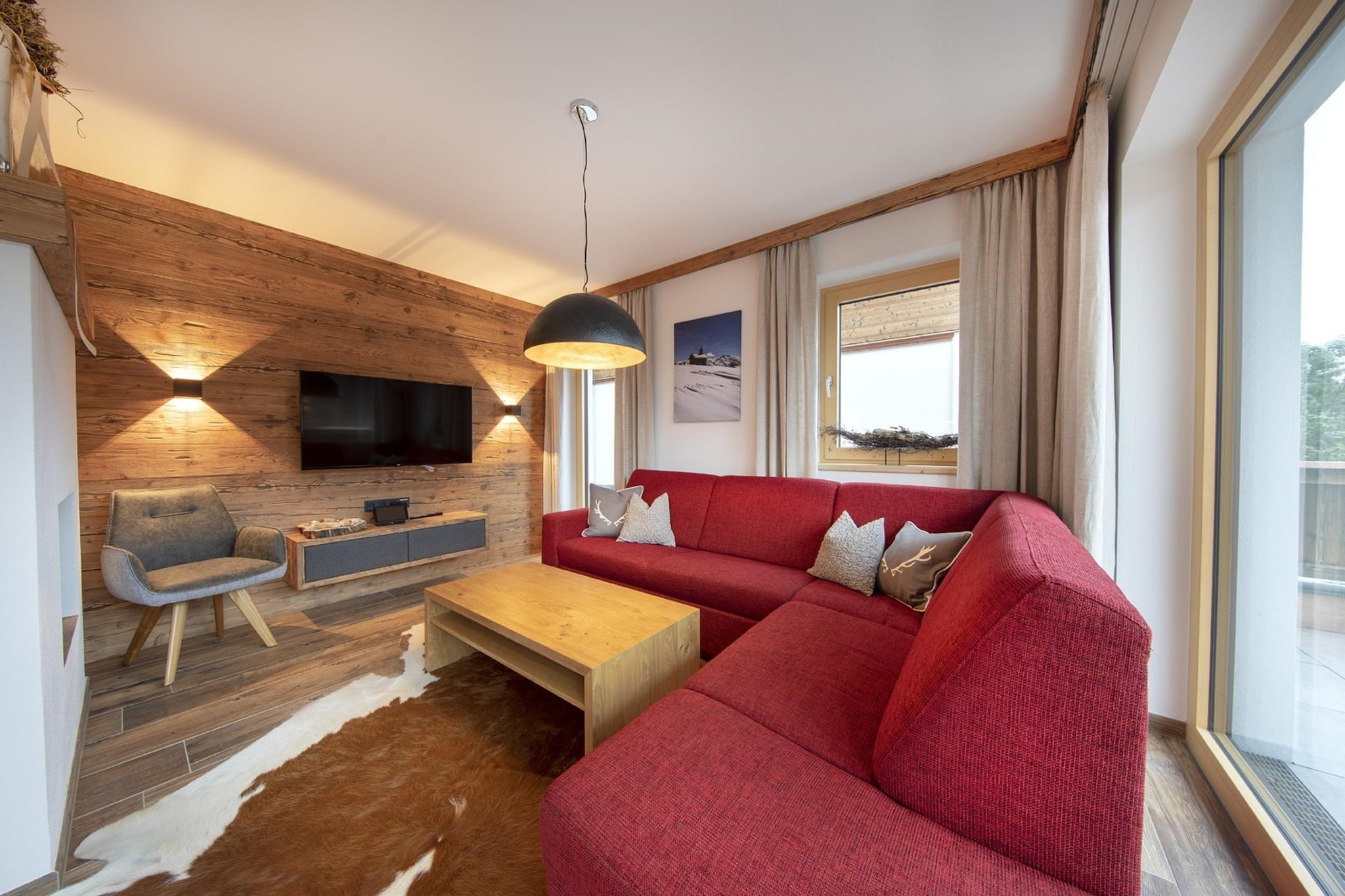 Nationalpark Chalet Kreuzspitze-Woonkamer