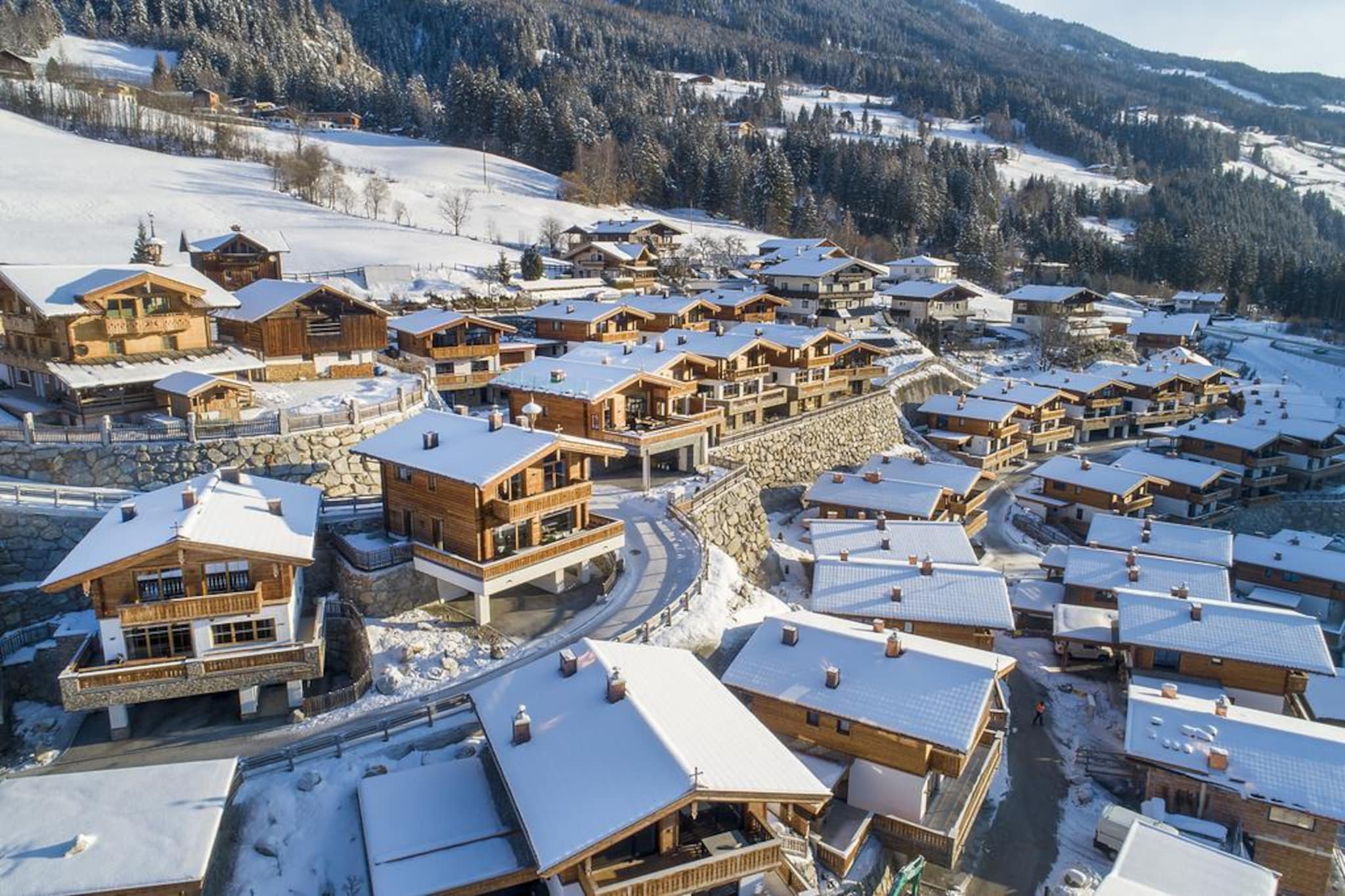 Nationalpark Chalet Hoher Rosshuf-Gebied winter 1km