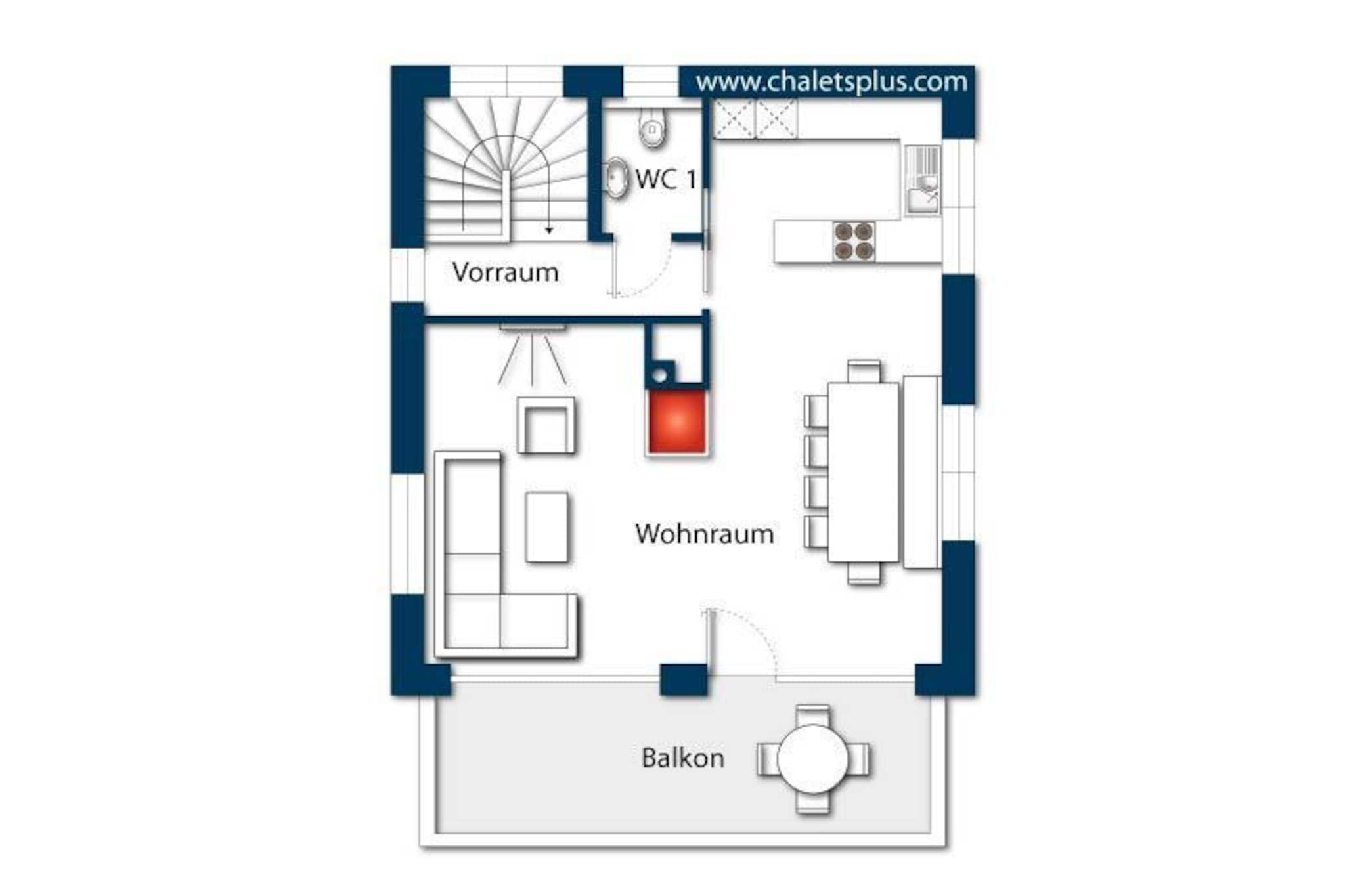 Nationalpark Chalet Malhamhorn-Plan d'étage