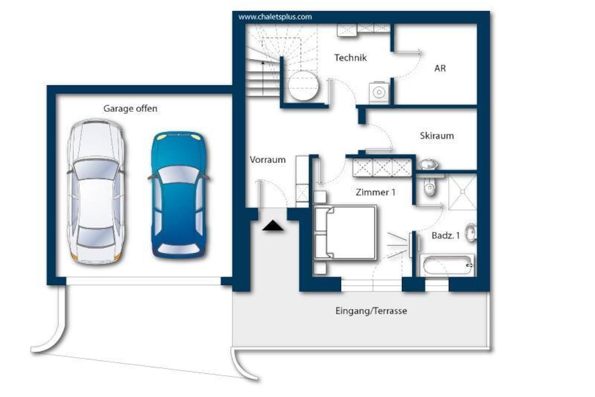 Nationalpark Chalet Blessachkopf-Plan d'étage