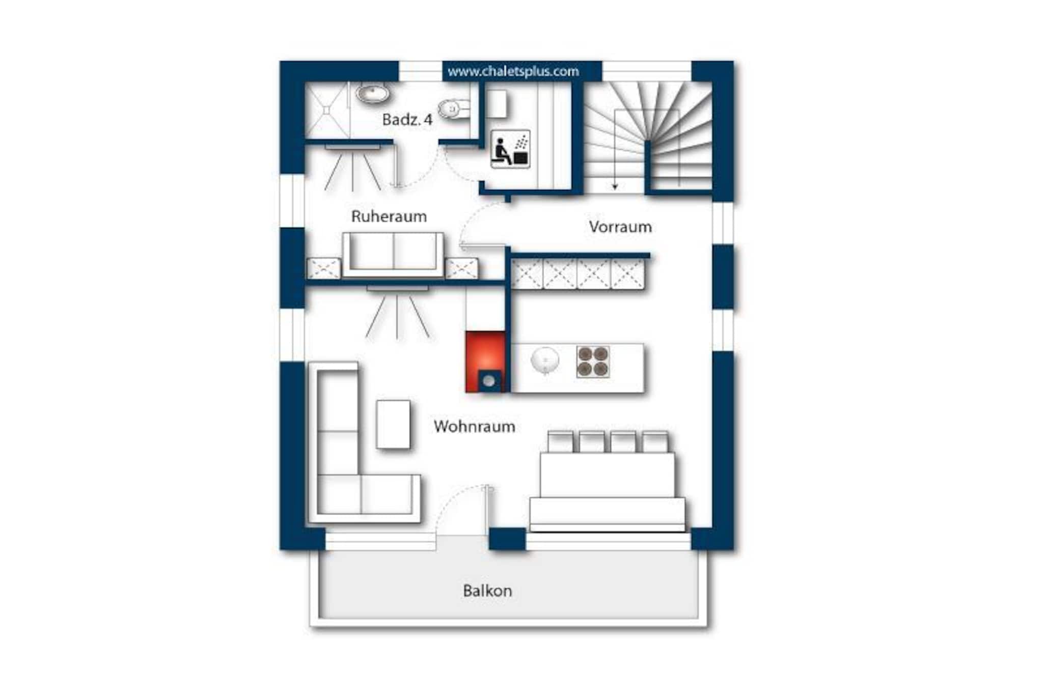 Nationalpark Chalet Rötspitze-Plan d'étage