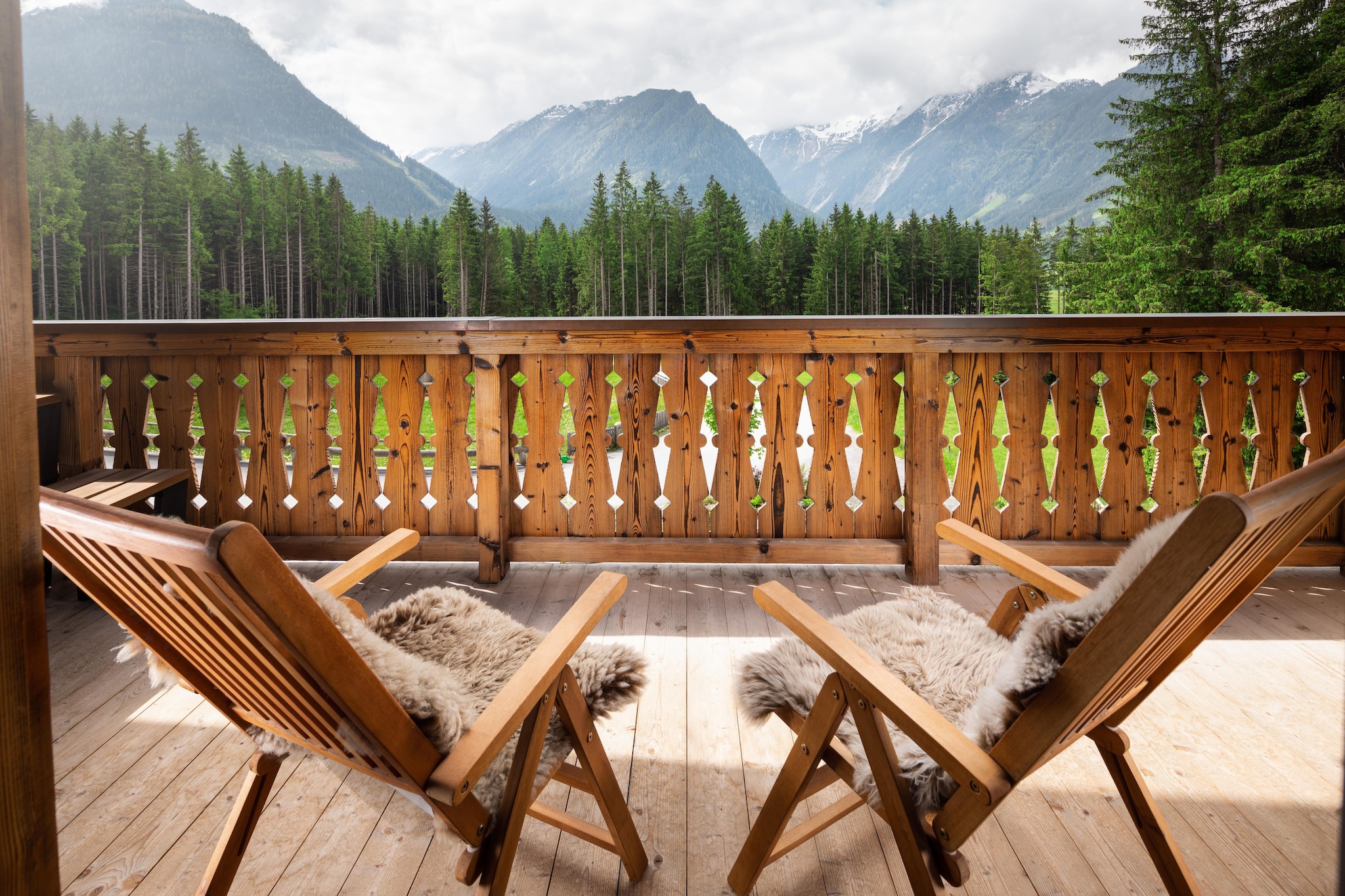 Nationalpark Chalet Blindis-Terrasbalkon