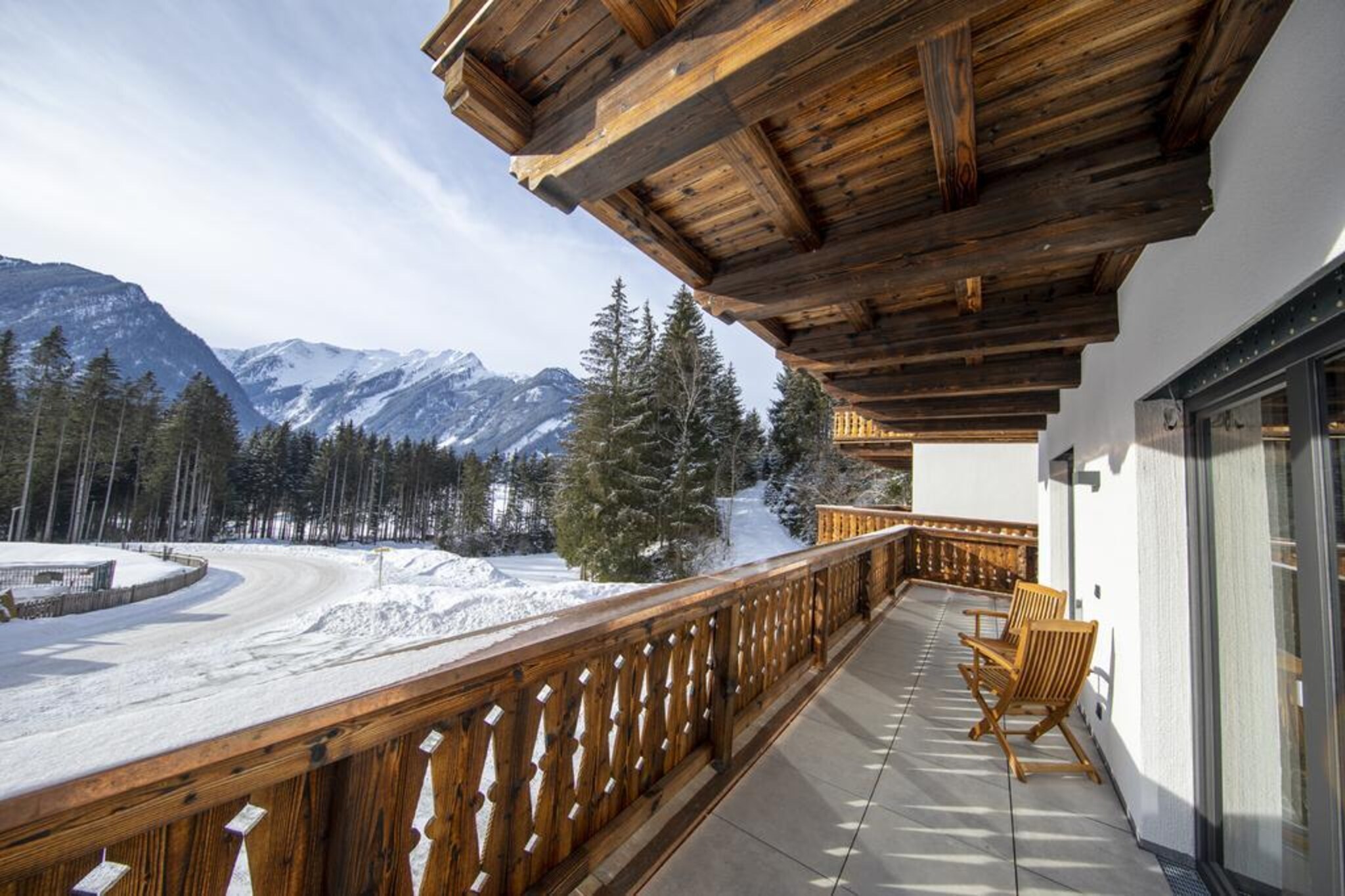 Nationalpark Chalet Blindis-Terrasbalkon