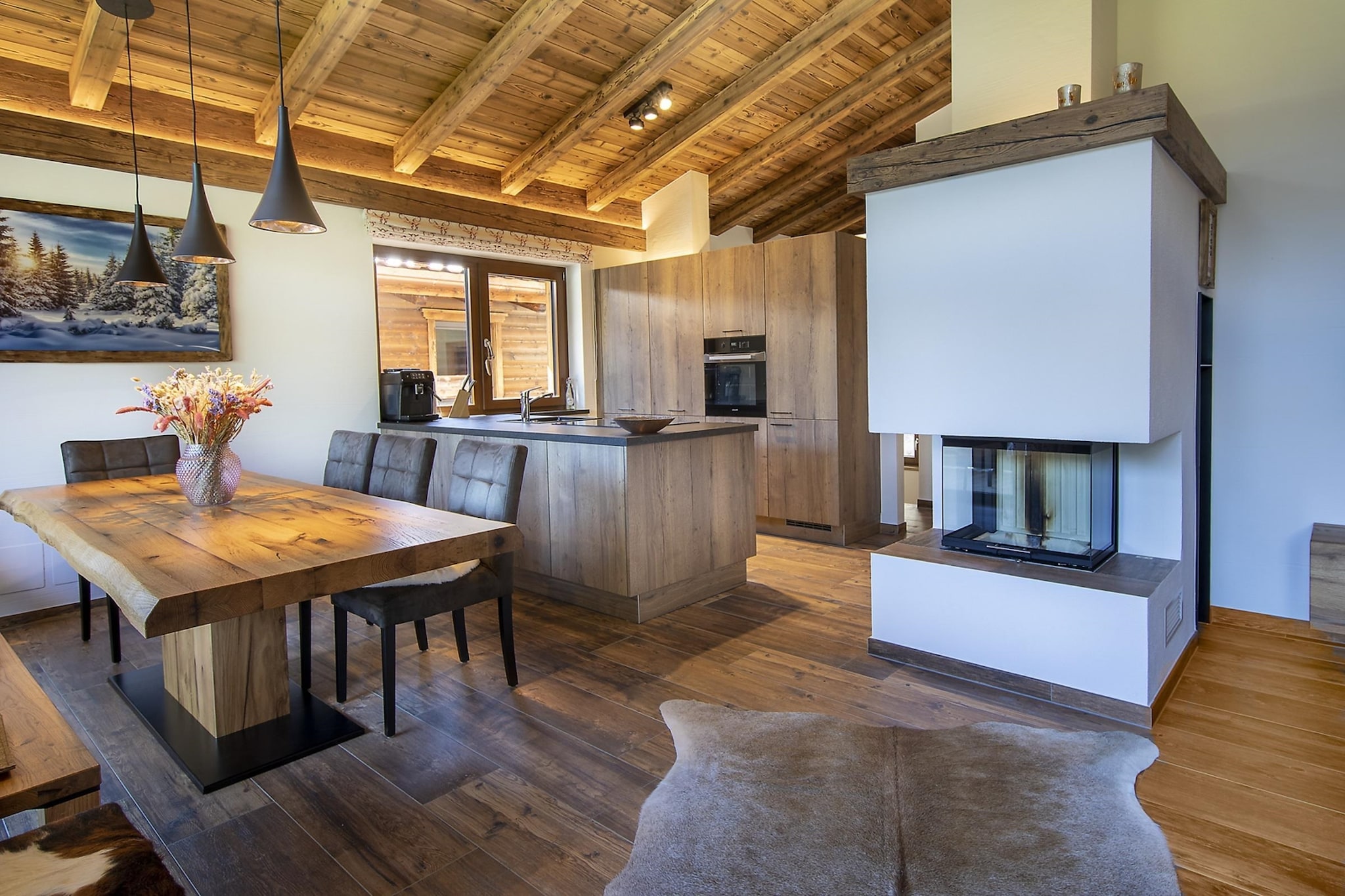 Nationalpark Chalet Reichenbergerspitze-Eetkamer