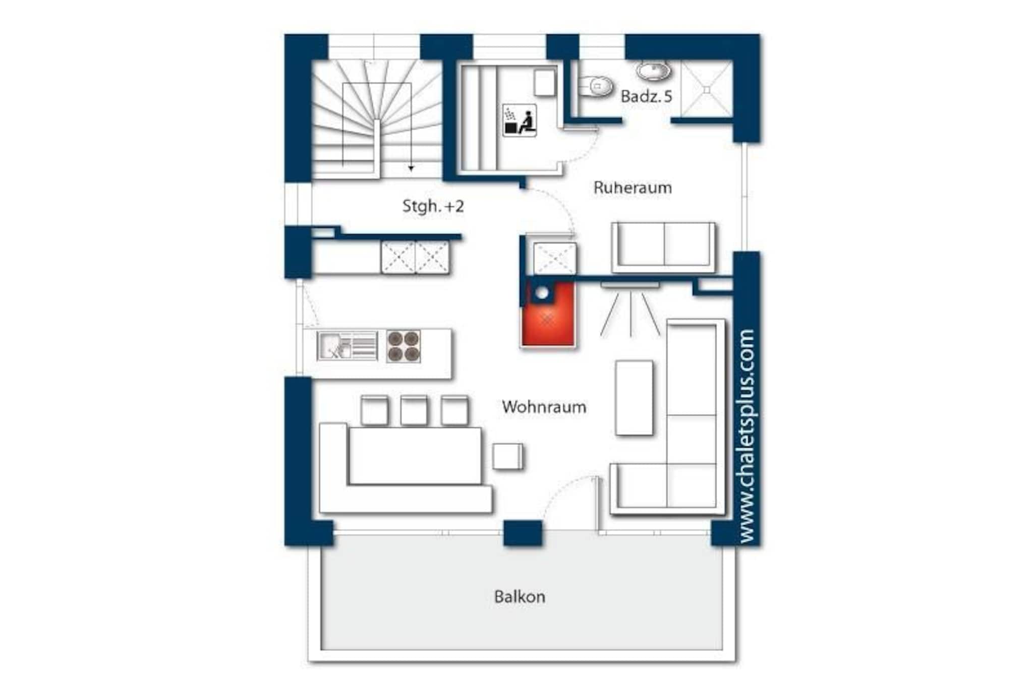 Nationalpark Chalet Bachmayrspitze-Plan d'étage