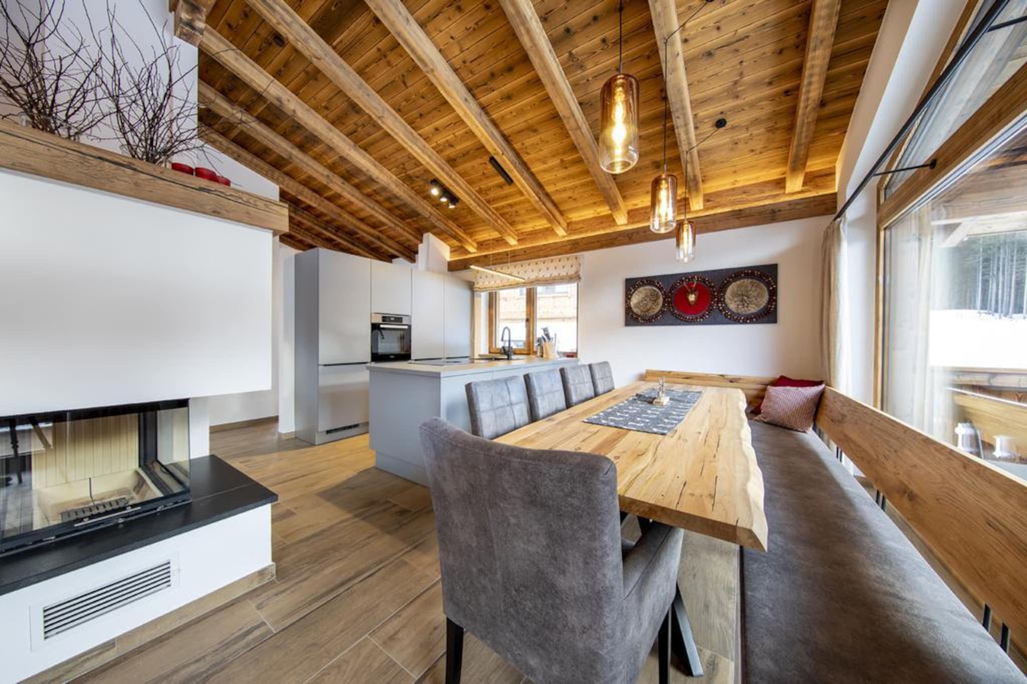 Nationalpark Chalet Säulspitze-Eetkamer