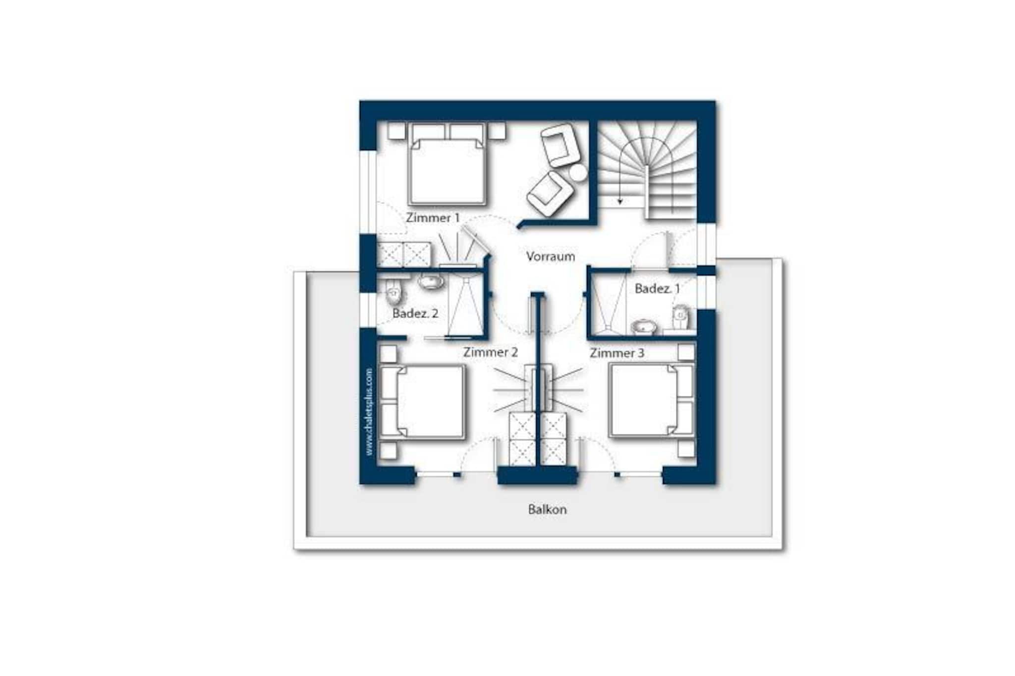 Nationalpark Chalet Säulspitze-Plattegrond