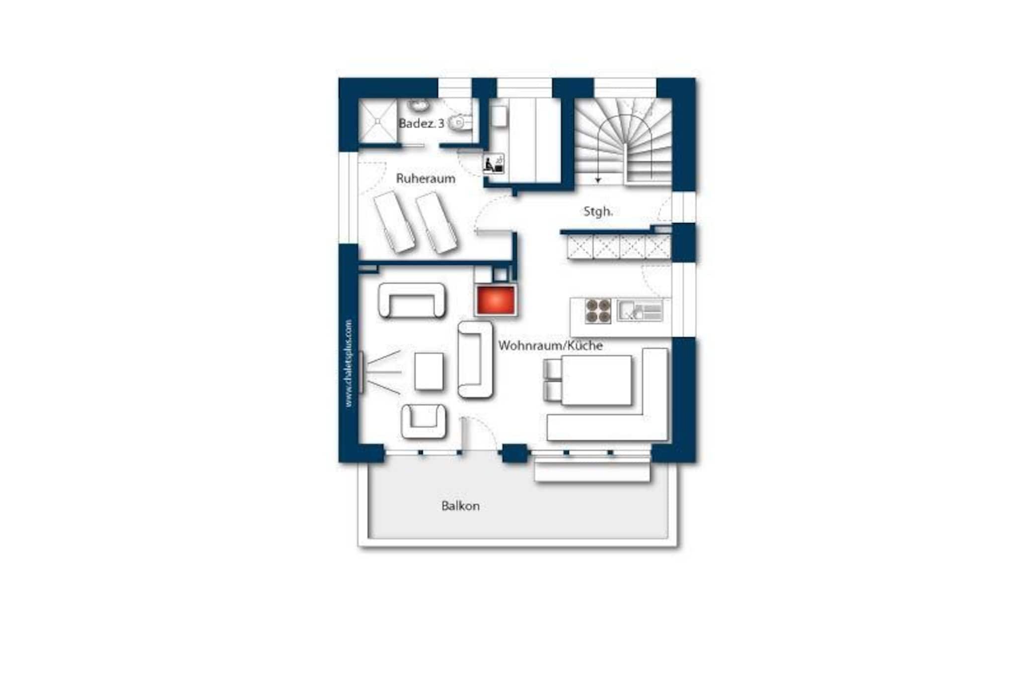 Nationalpark Chalet Säulspitze-Plattegrond
