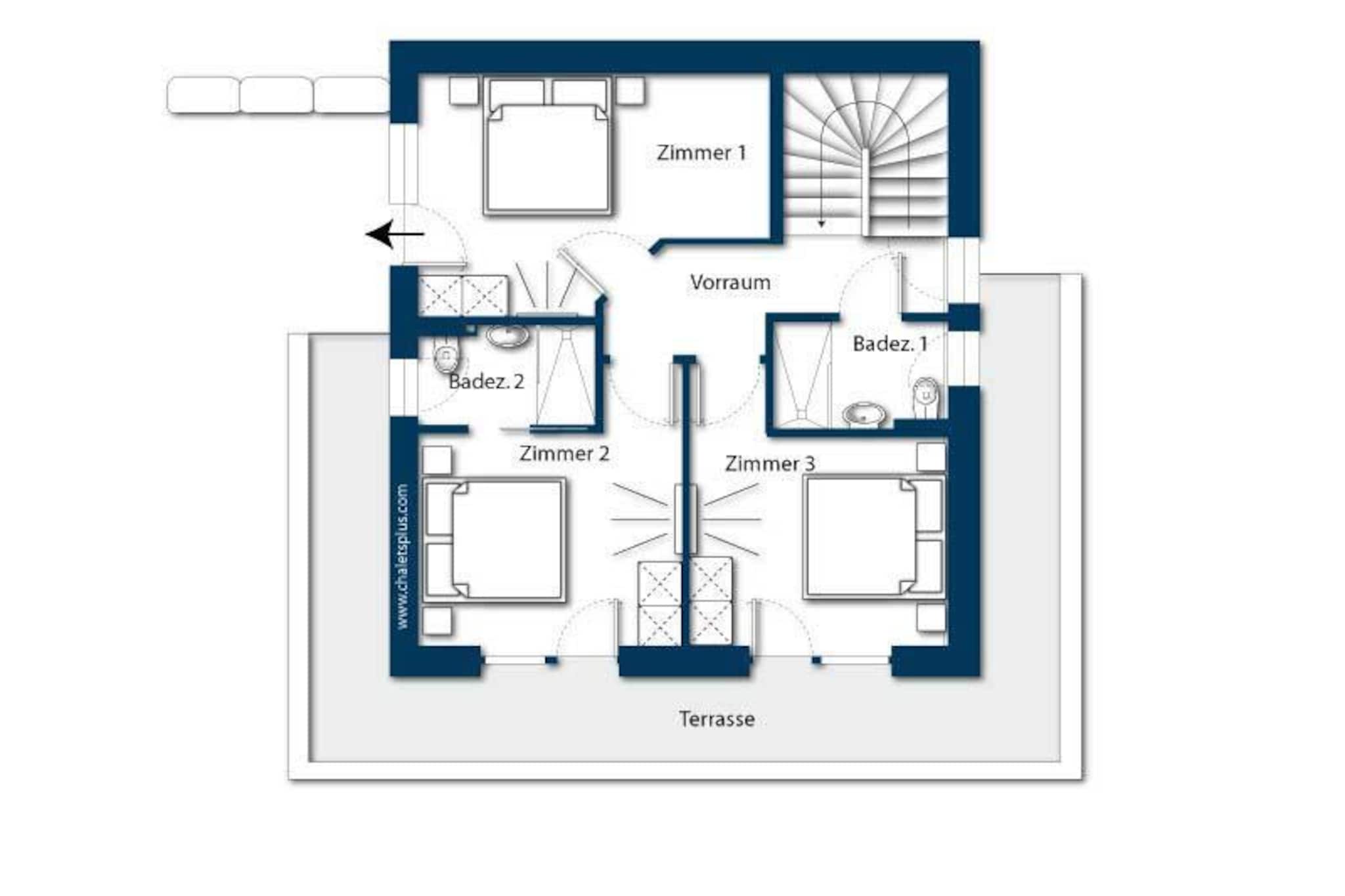 Nationalpark Chalet Kratzenberg-Plattegrond