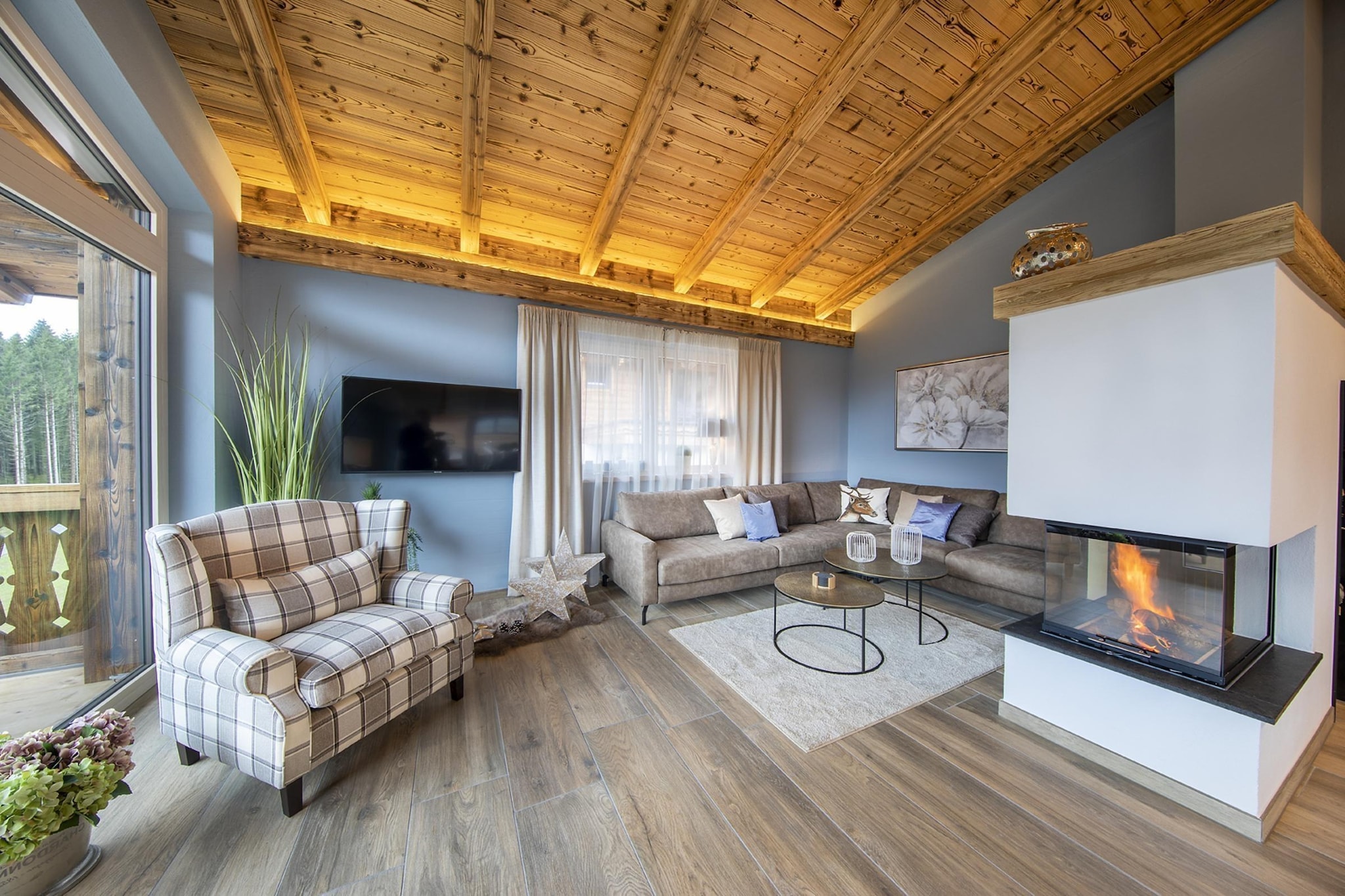 Nationalpark Chalet Törlspitze-Woonkamer