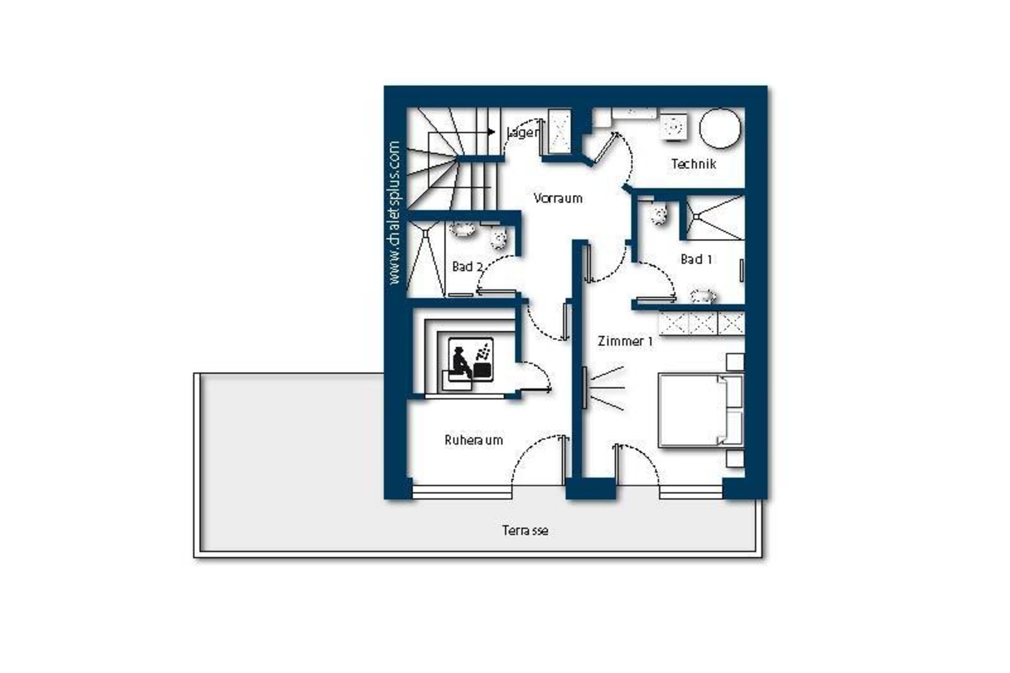 Nationalpark Chalet Törlspitze-Plattegrond