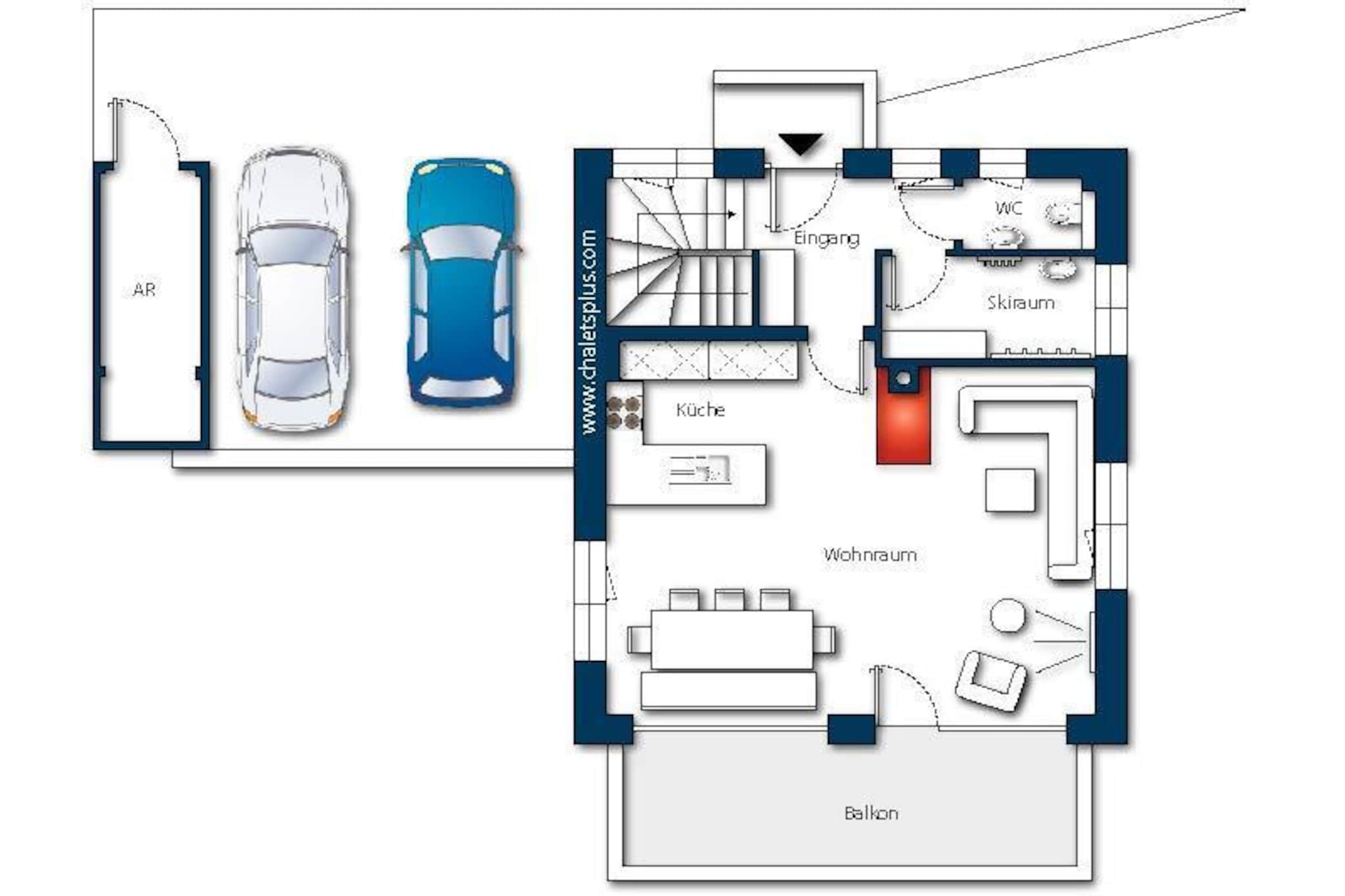 Nationalpark Chalet Törlspitze-Plattegrond