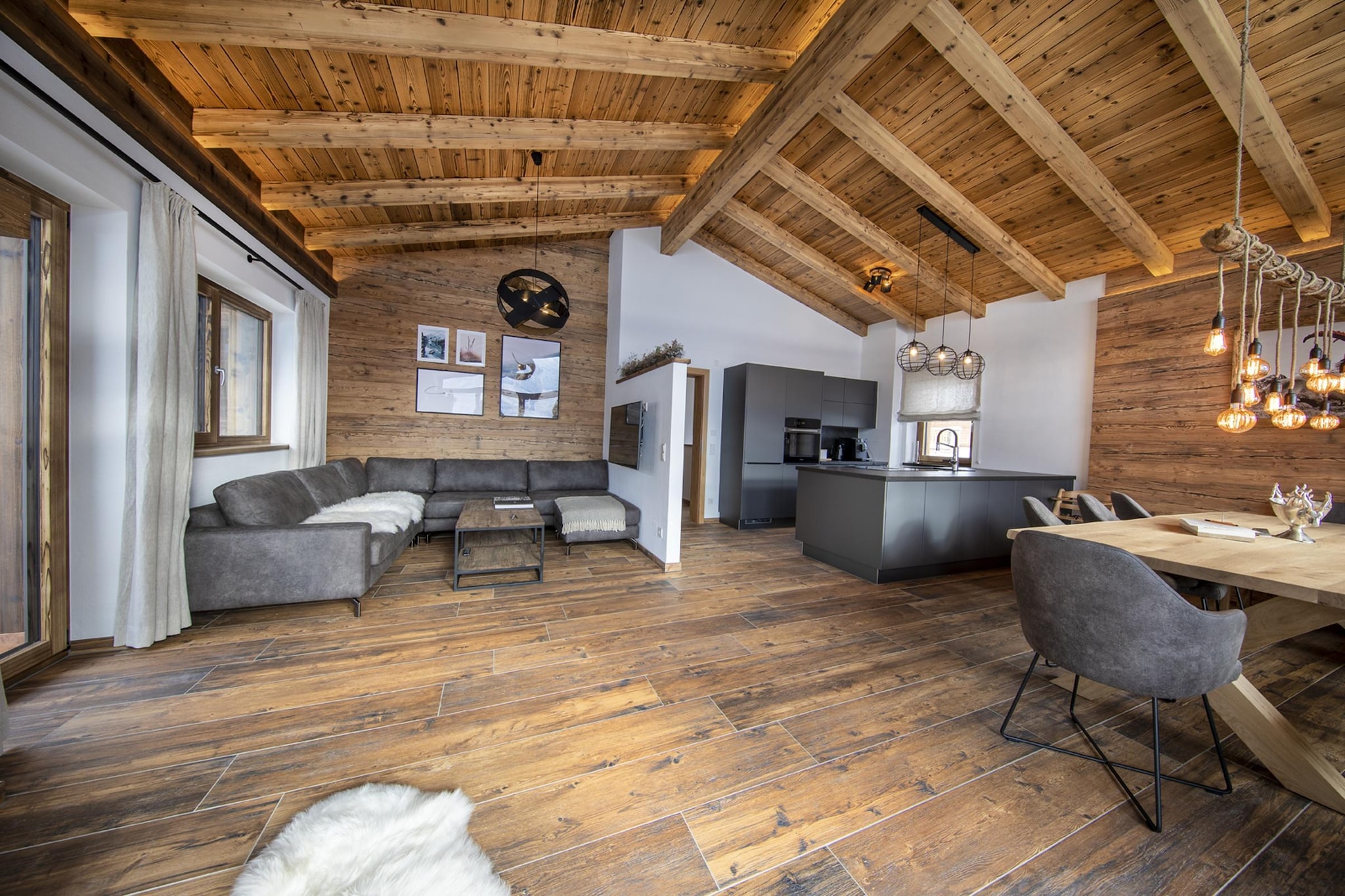 Nationalpark Chalet Bretterspitze-Woonkamer