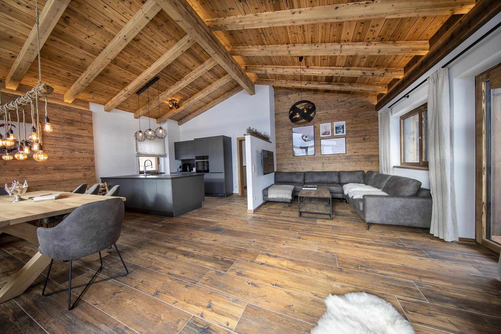 Nationalpark Chalet Bretterspitze-Woonkamer