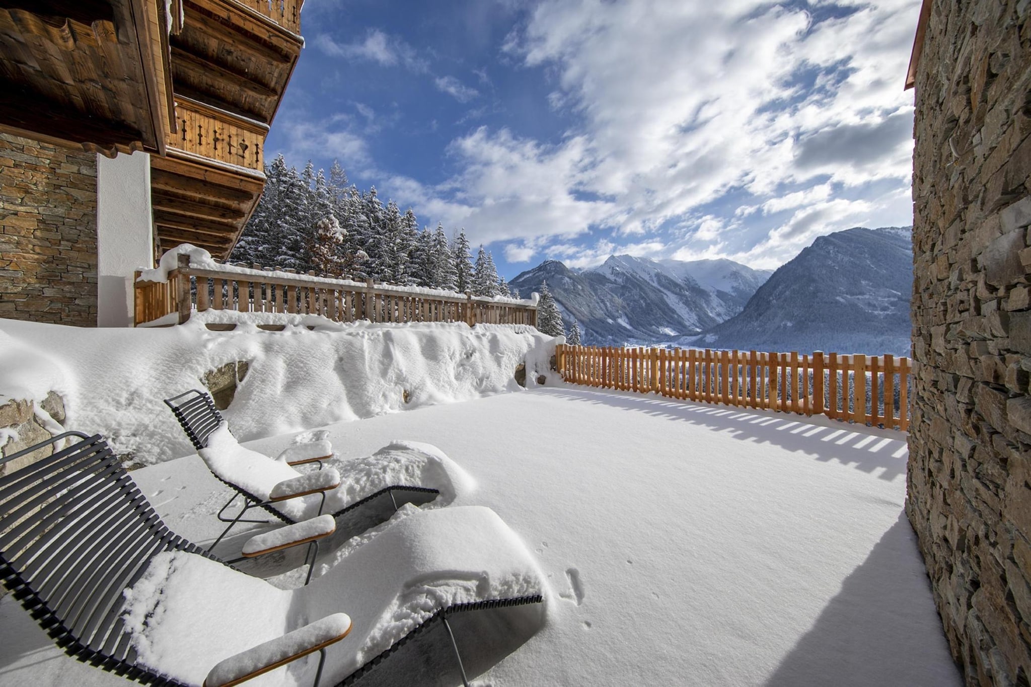 Nationalpark Chalet Bretterspitze-Uitzicht winter