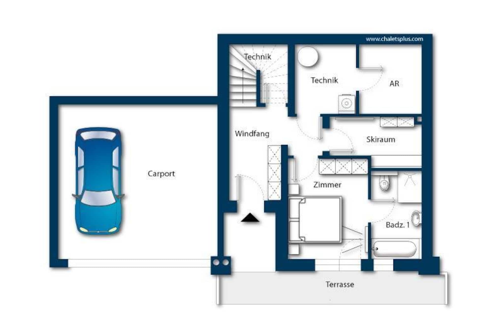 Nationalpark Chalet Weissspitze-Plan d'étage