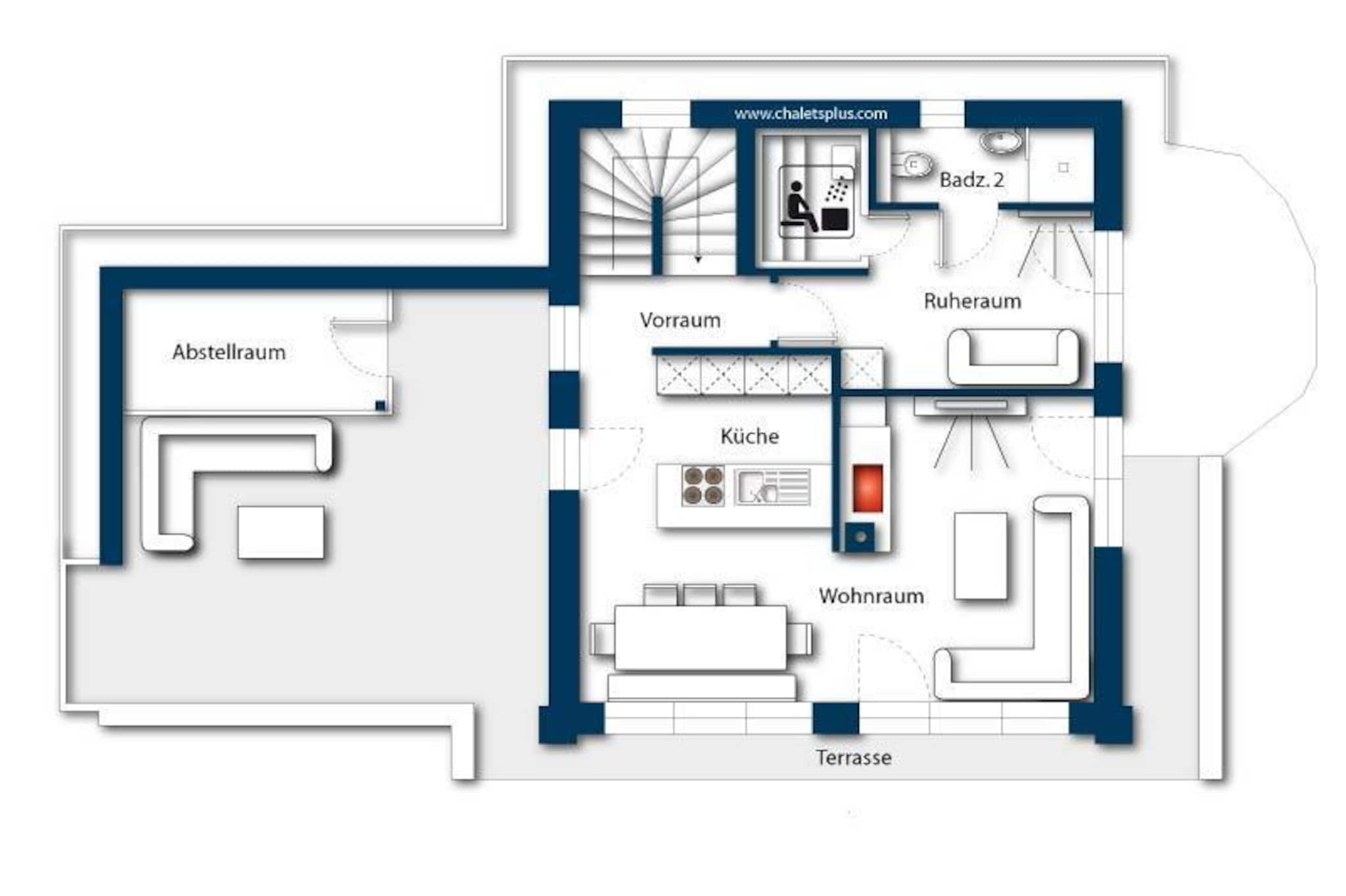Nationalpark Chalet Weissspitze-Plan d'étage