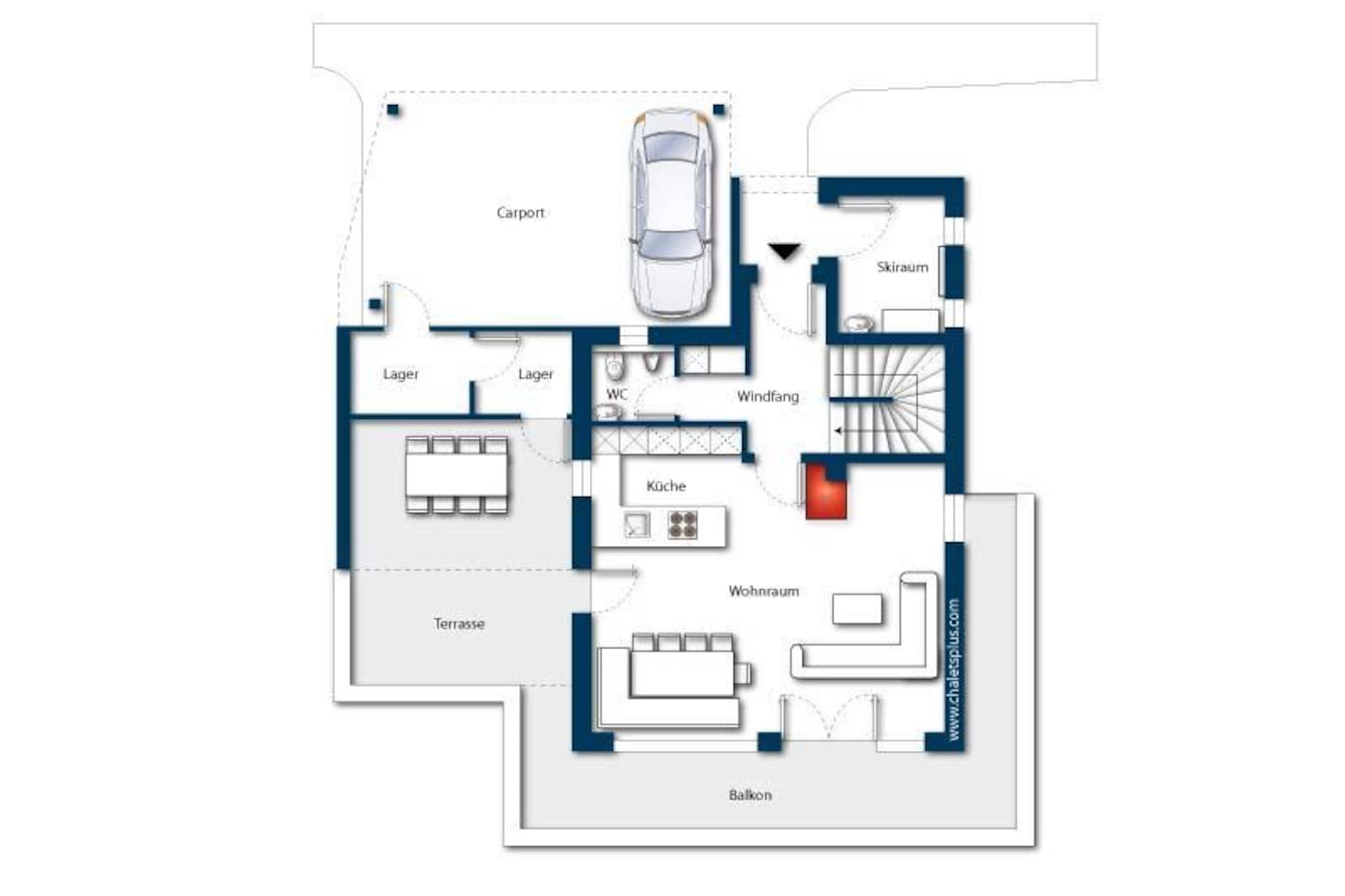 Nationalpark Chalet Schlieferspitze-Plan d'étage