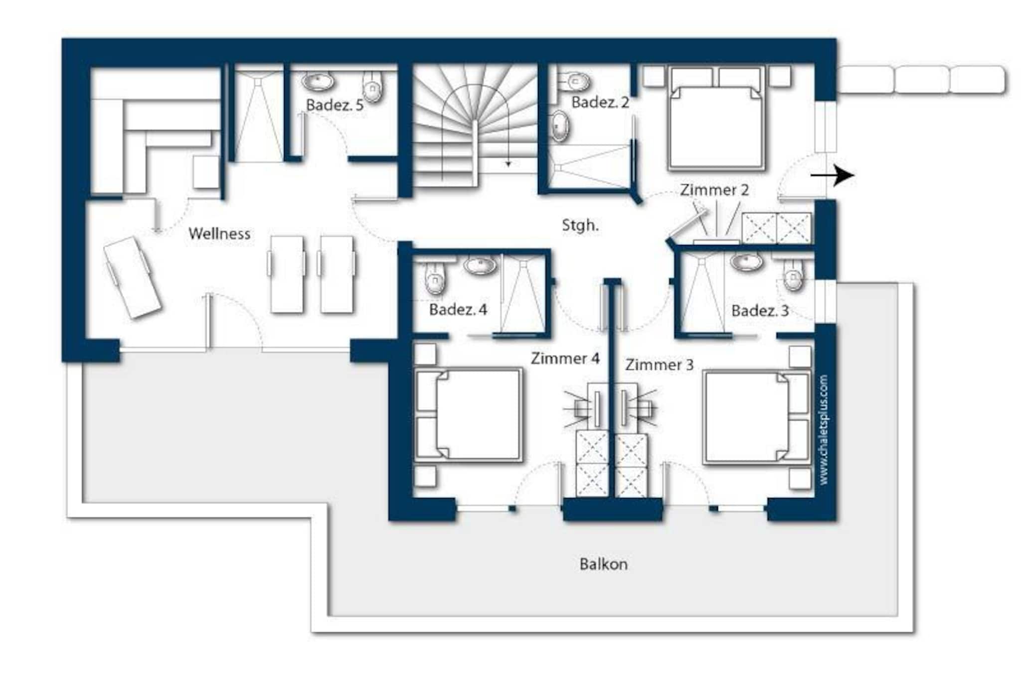 Nationalpark Chalet Mittereggspitze-Plan d'étage