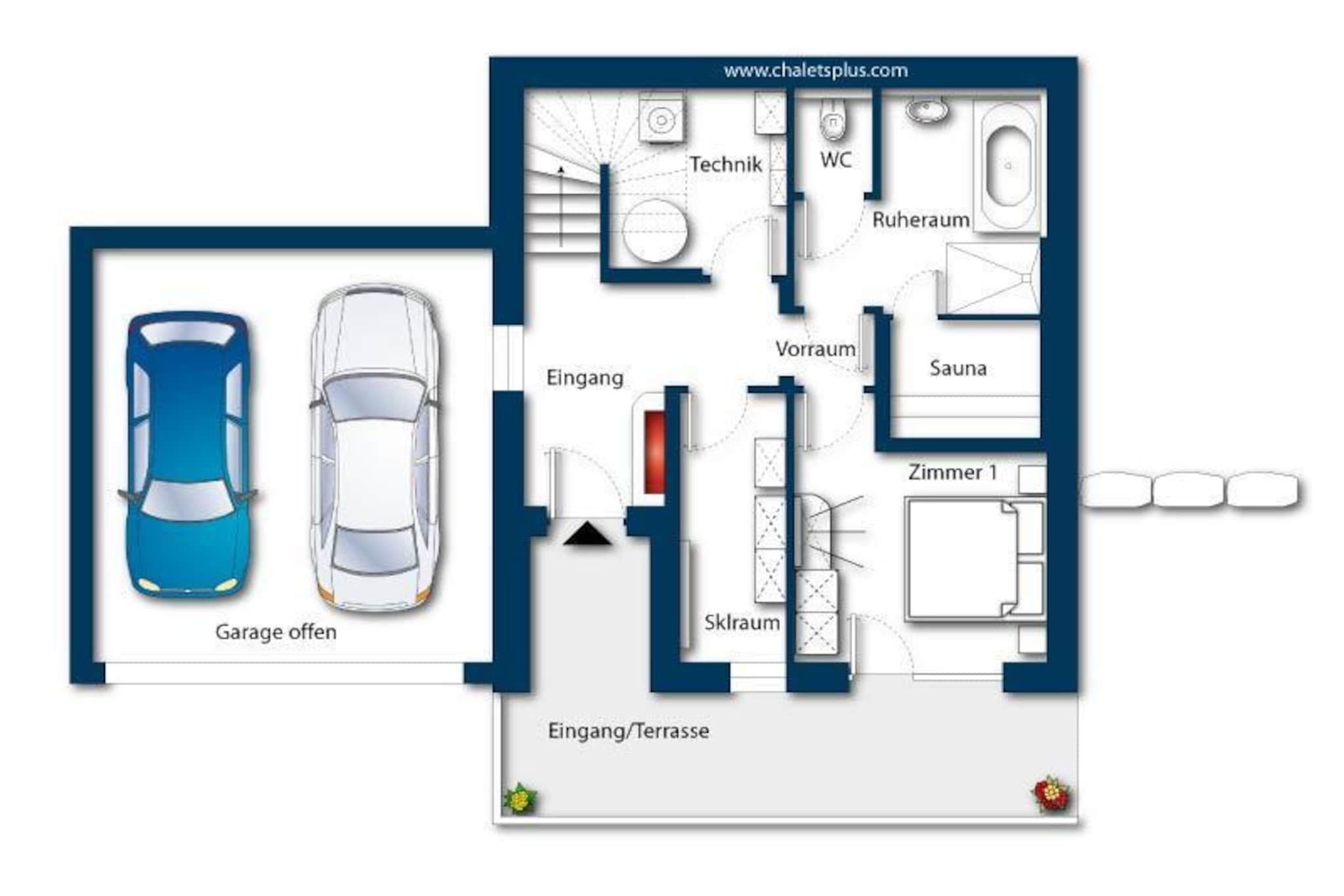 Nationalpark Chalet Kreuzkogel-Plan d'étage