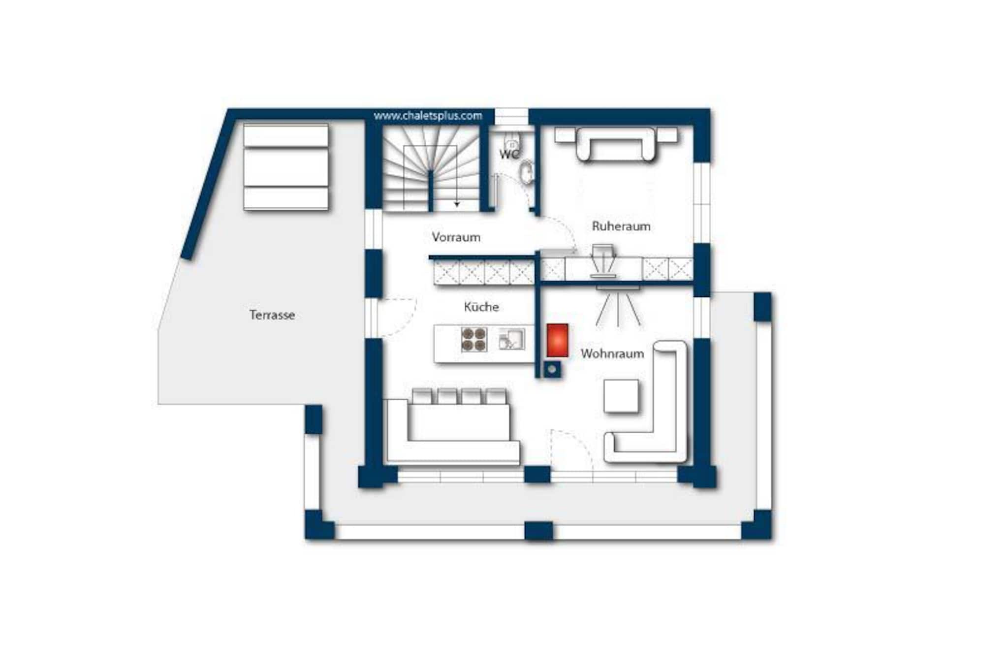 Nationalpark Chalet Rauhkopf-Plan d'étage