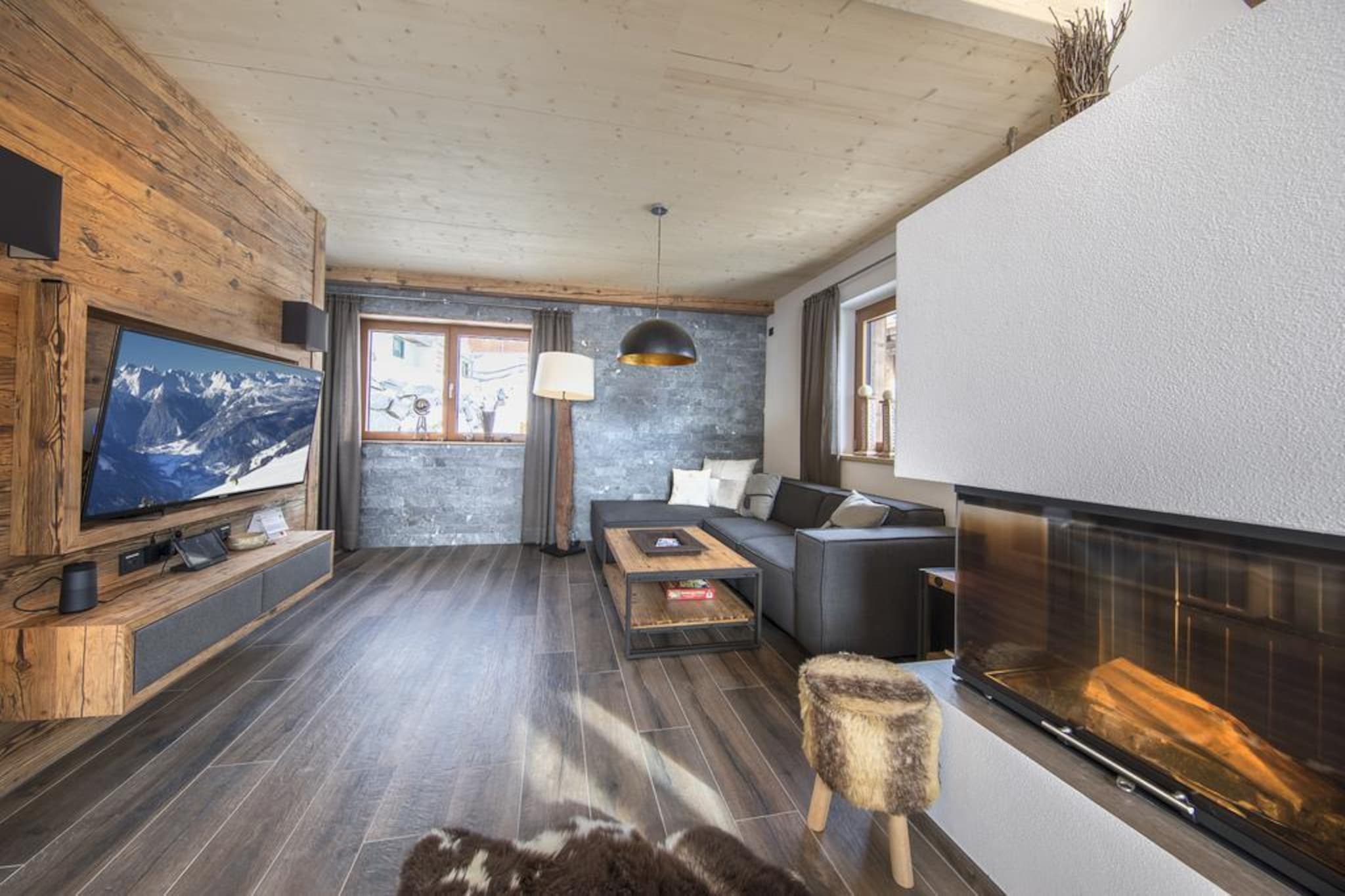 Nationalpark Chalet Wildenkogel-Woonkamer