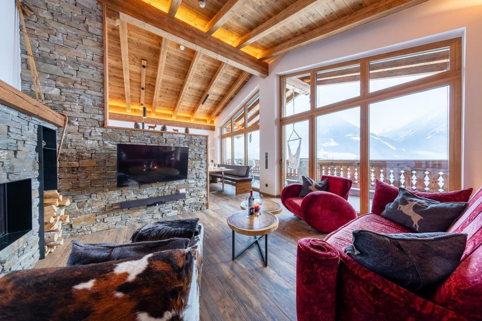 Nationalpark Chalet Kristallwand-Woonkamer