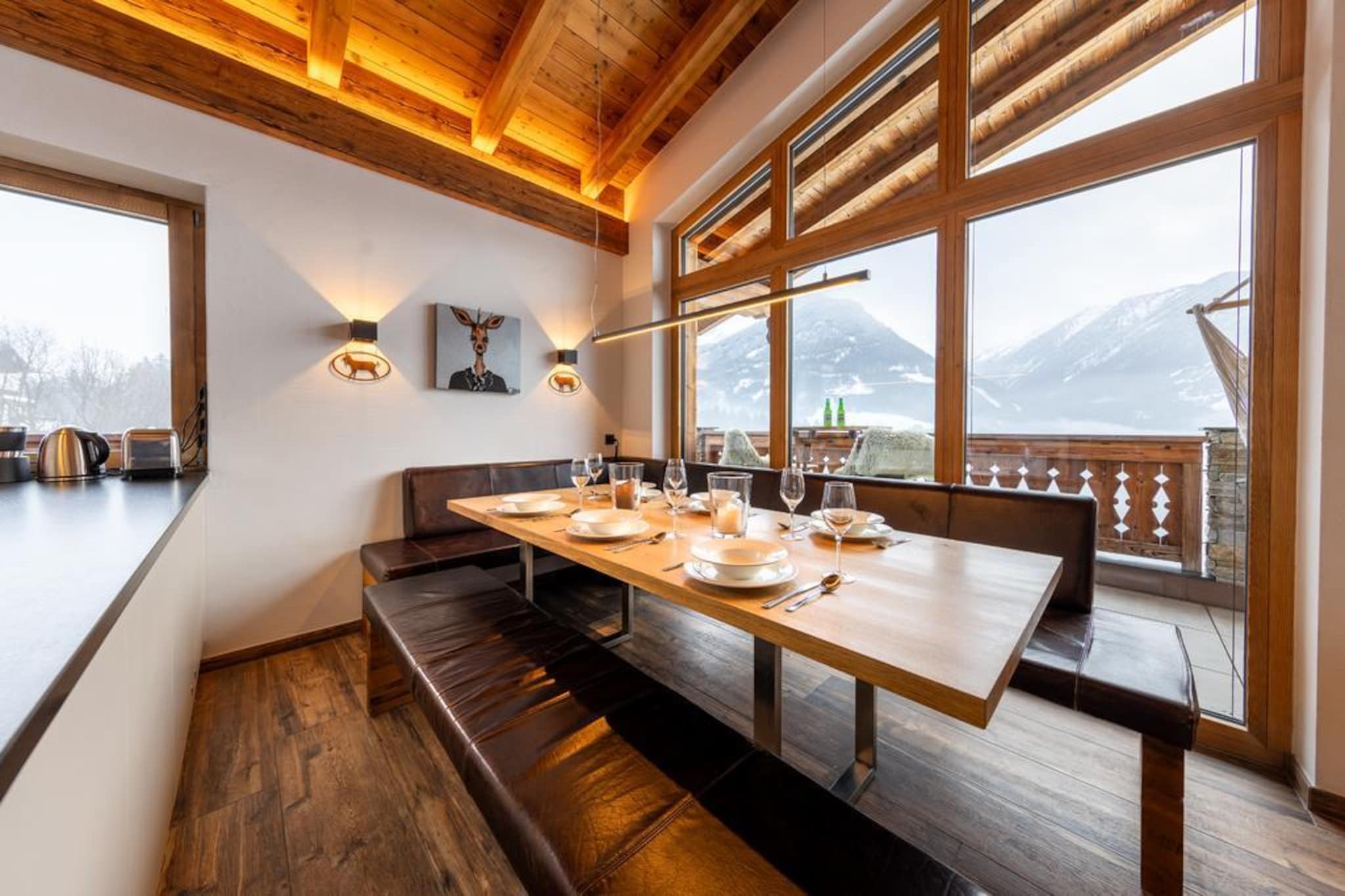 Nationalpark Chalet Kristallwand-Eetkamer