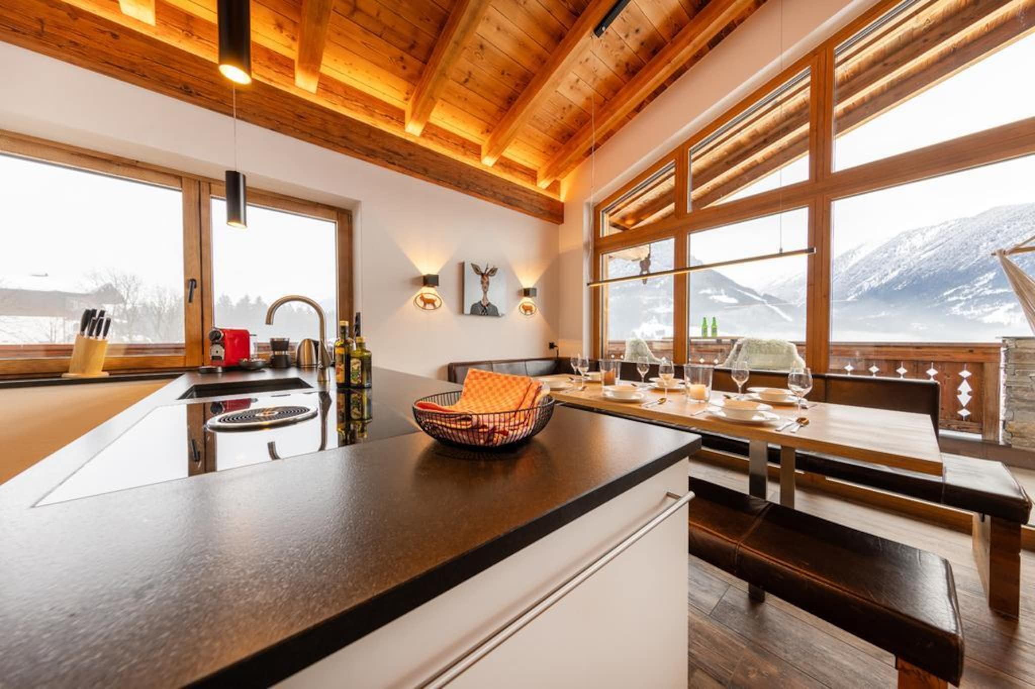 Nationalpark Chalet Kristallwand-Eetkamer