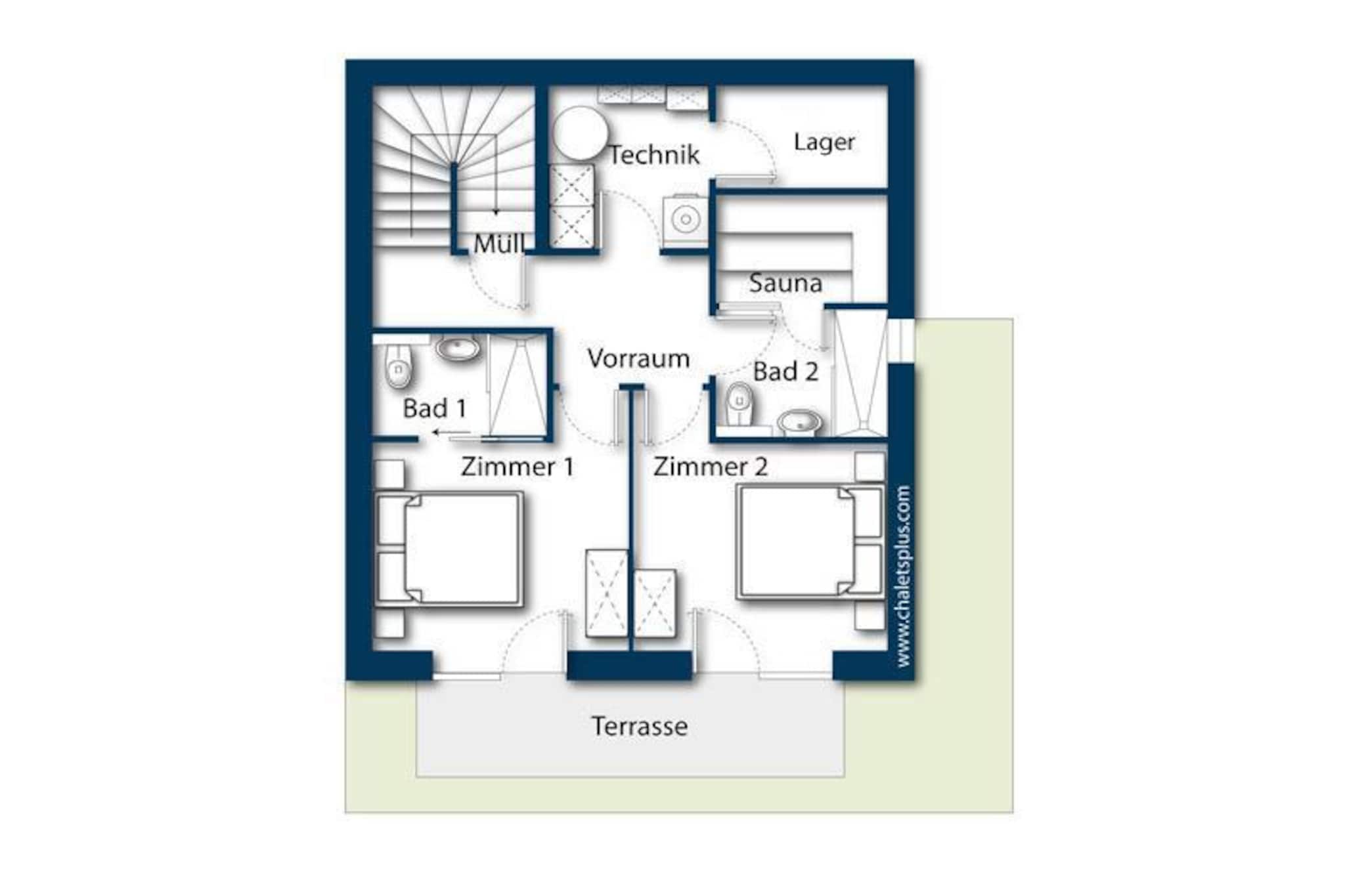 Nationalpark Chalet Kristallwand-Plattegrond