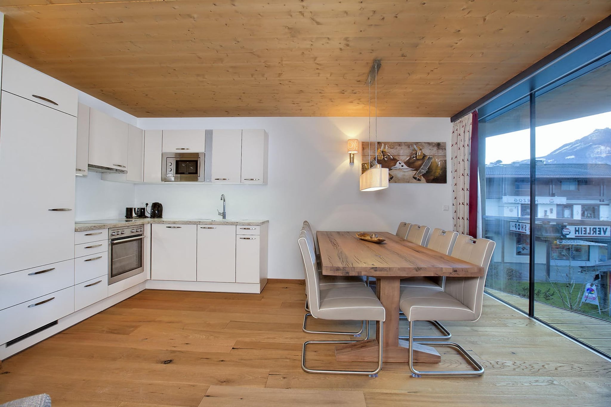 Modern apartment with balcony and access to sauna