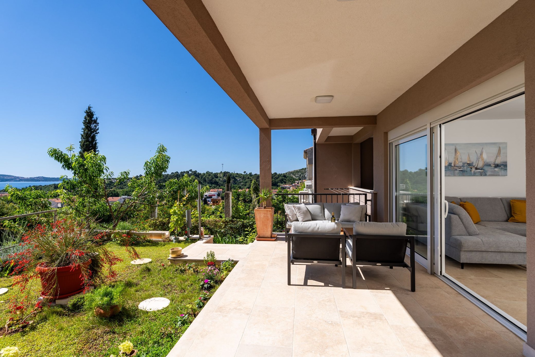 Apartment Bella Vista - Two Bedroom Apartment with Sea View-Terrasse