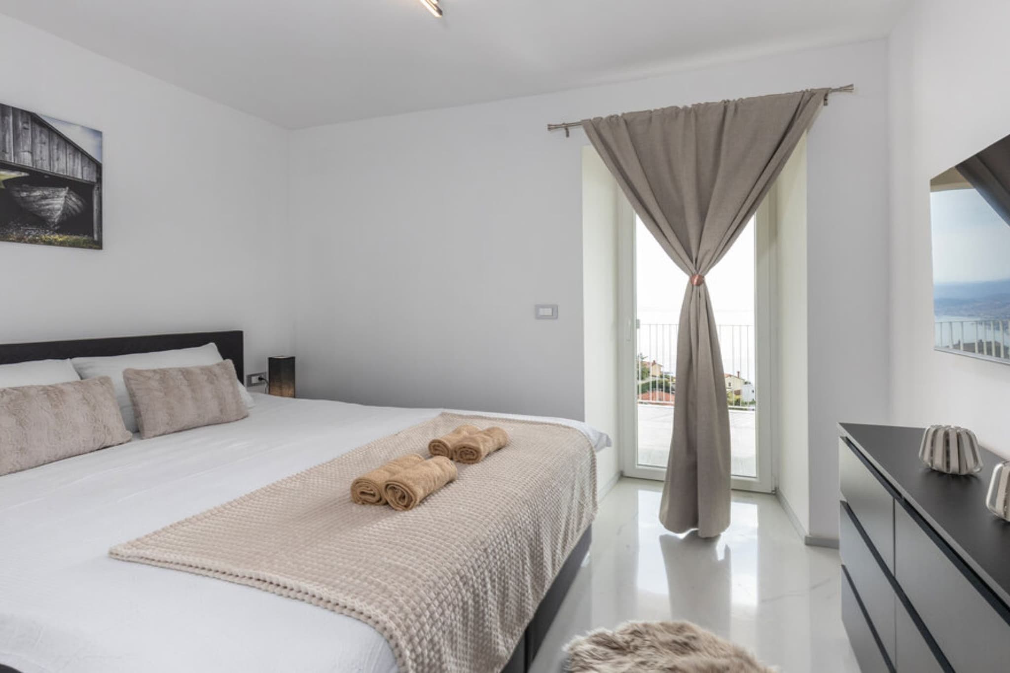 Apartments Bregha - Three Bedroom Apartment with Terrace-Bedroom