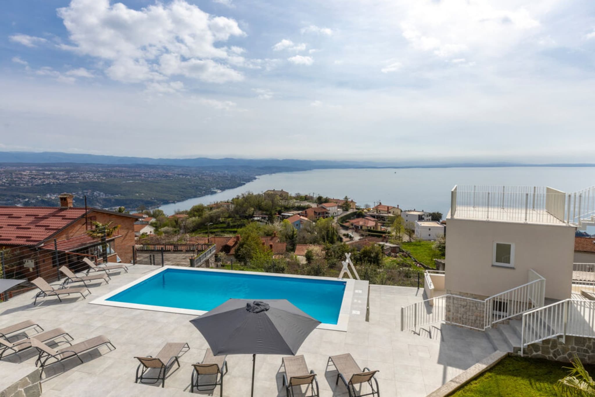 Apartments Bregha - Three Bedroom Apartment with Terrace-Pool
