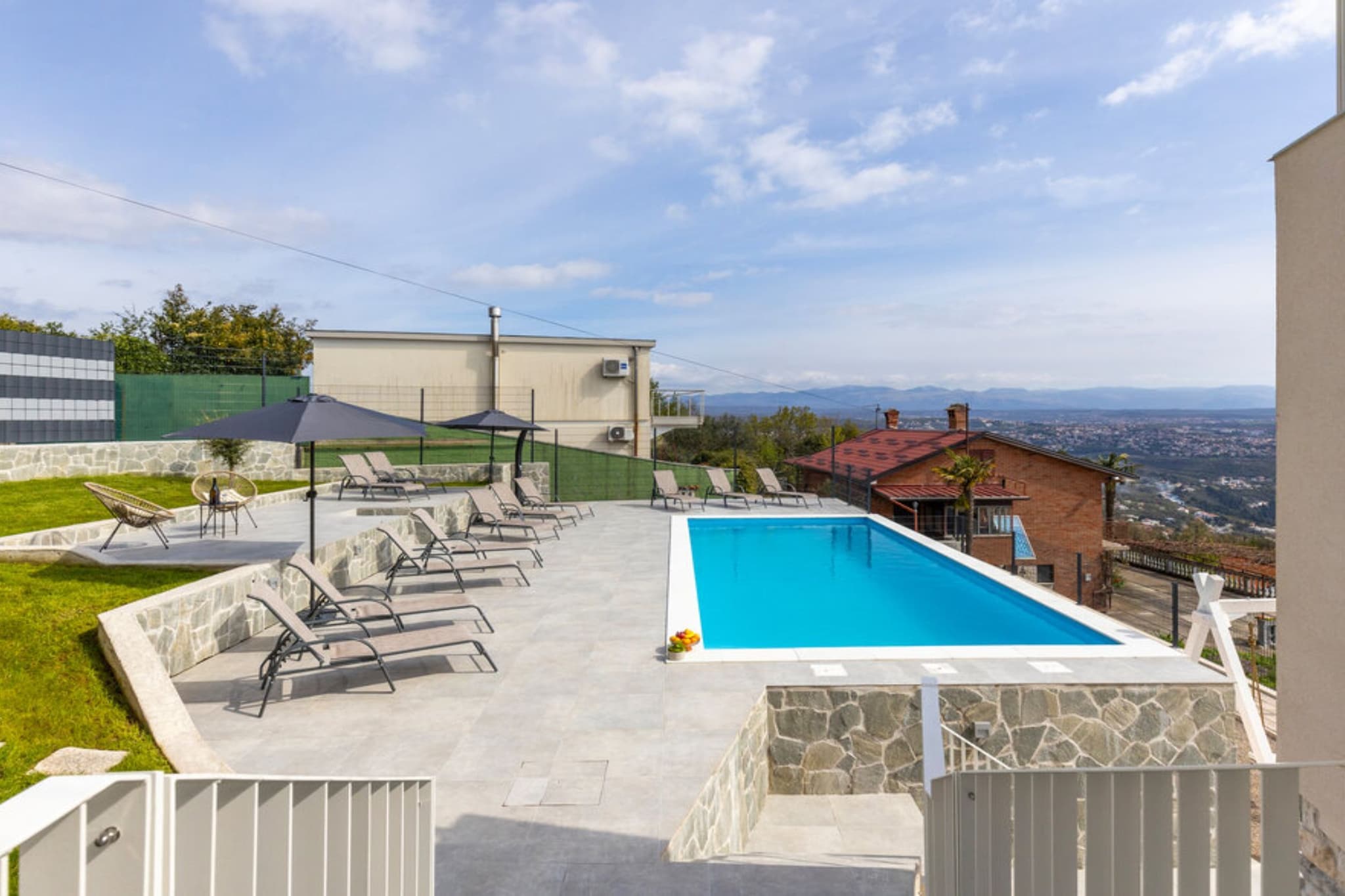 Apartments Bregha - Three Bedroom Apartment with Terrace-Pool