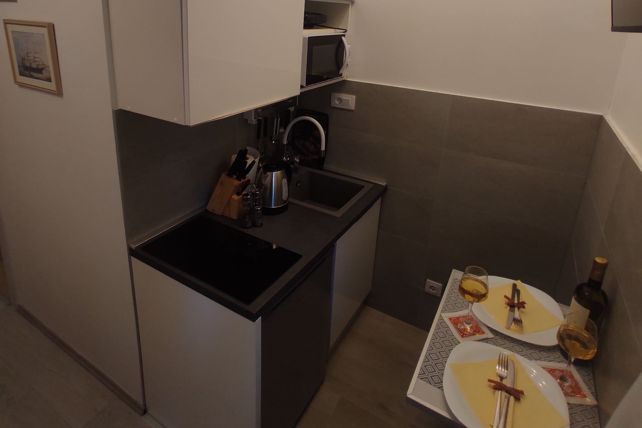 Room Porat 2 with Private Terrace - Double Bedroom with Private Terrace-Cuisine