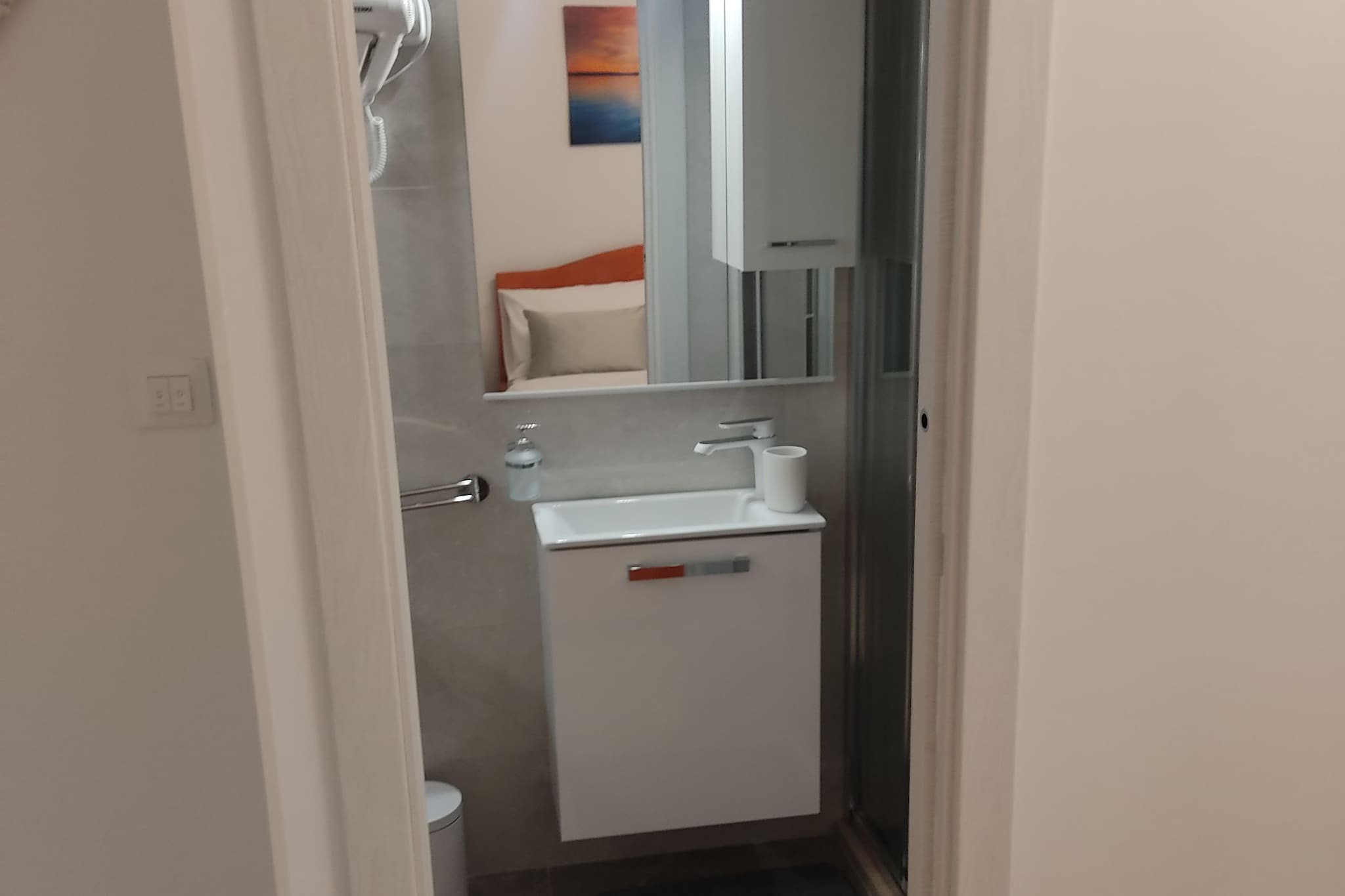 Room Porat 2 with Private Terrace - Double Bedroom with Private Terrace-Salle de bain