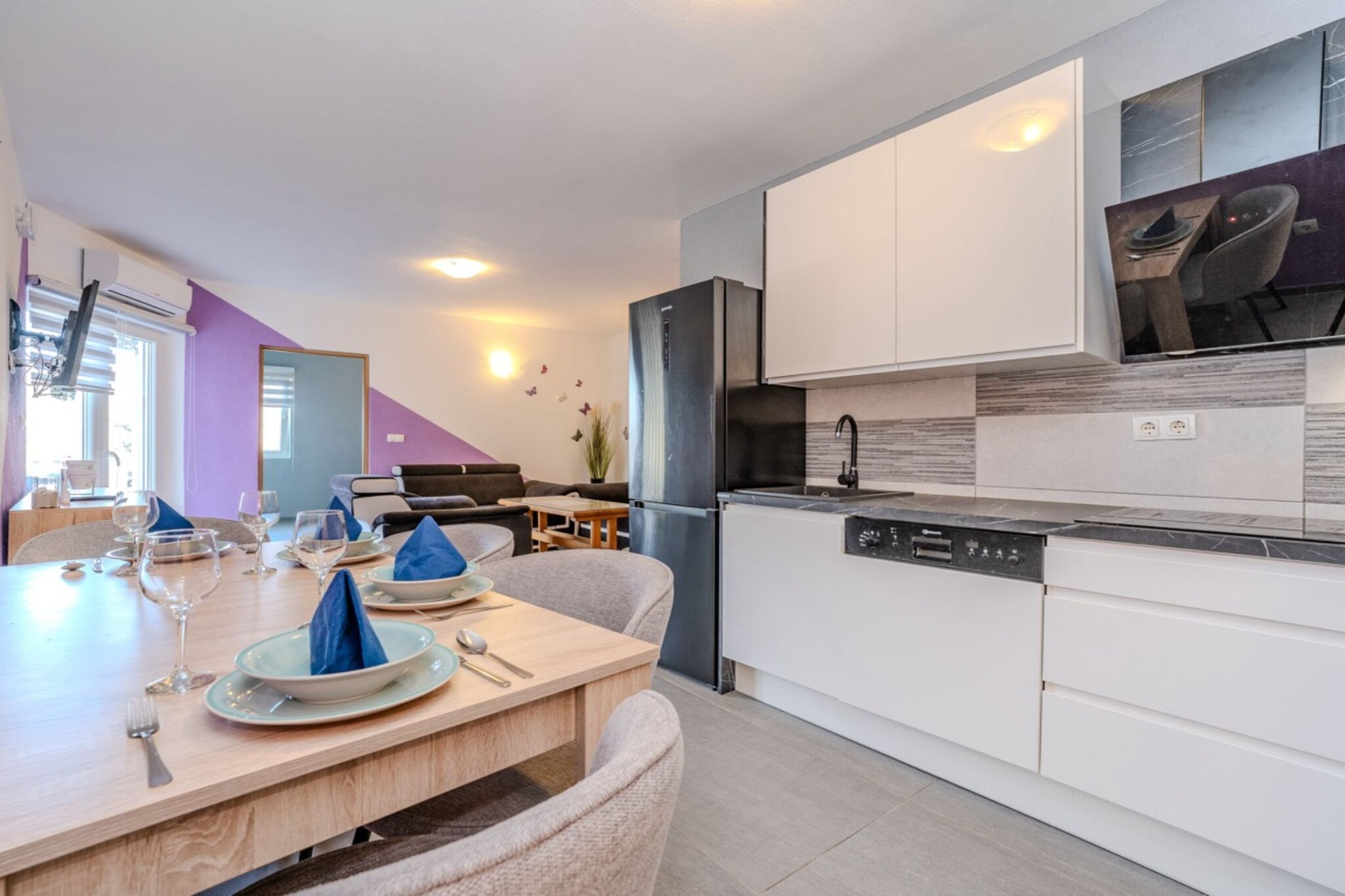 Apartments Robi & Kristina - One Bedroom Apartment with Sea View A4-Küche