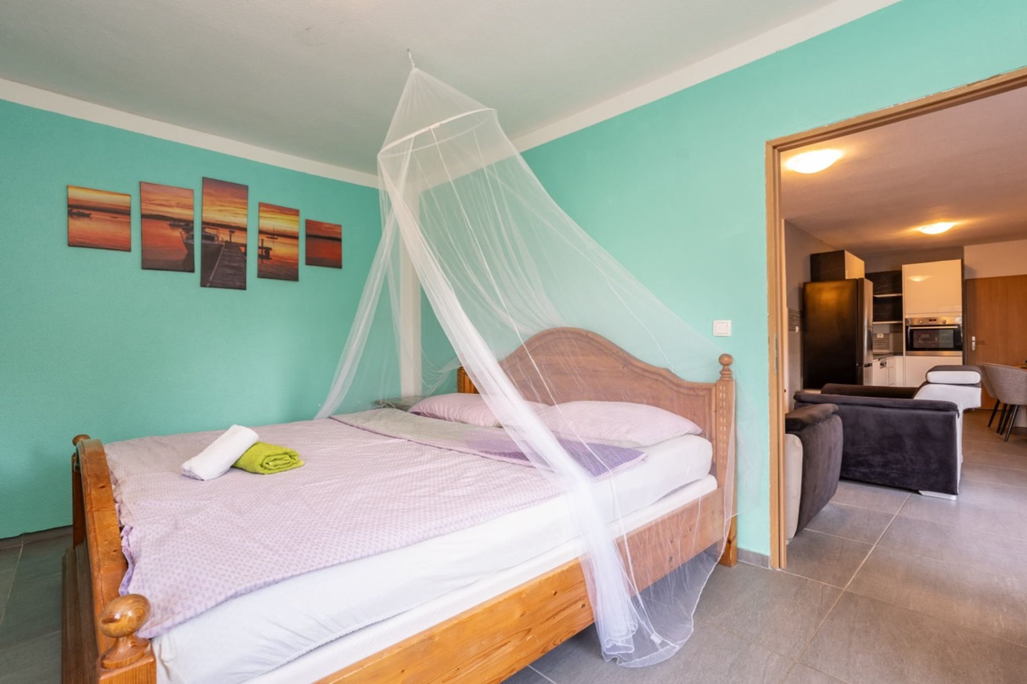 Apartments Robi & Kristina - One Bedroom Apartment with Sea View A4-Schlafzimmer