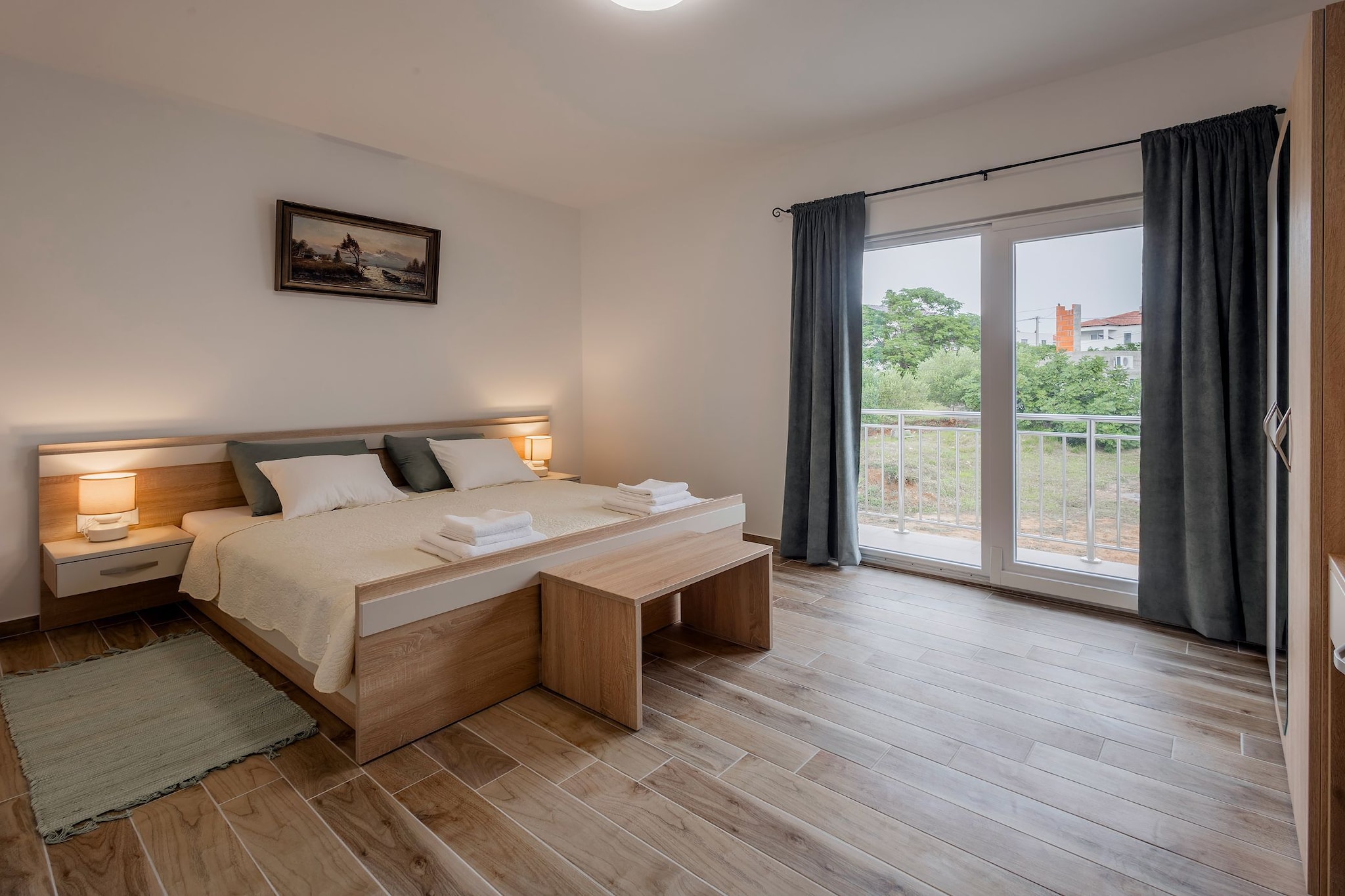 Holiday Home Milutin 1 - Four Bedroom Holiday Home with Private Pool-Bedroom