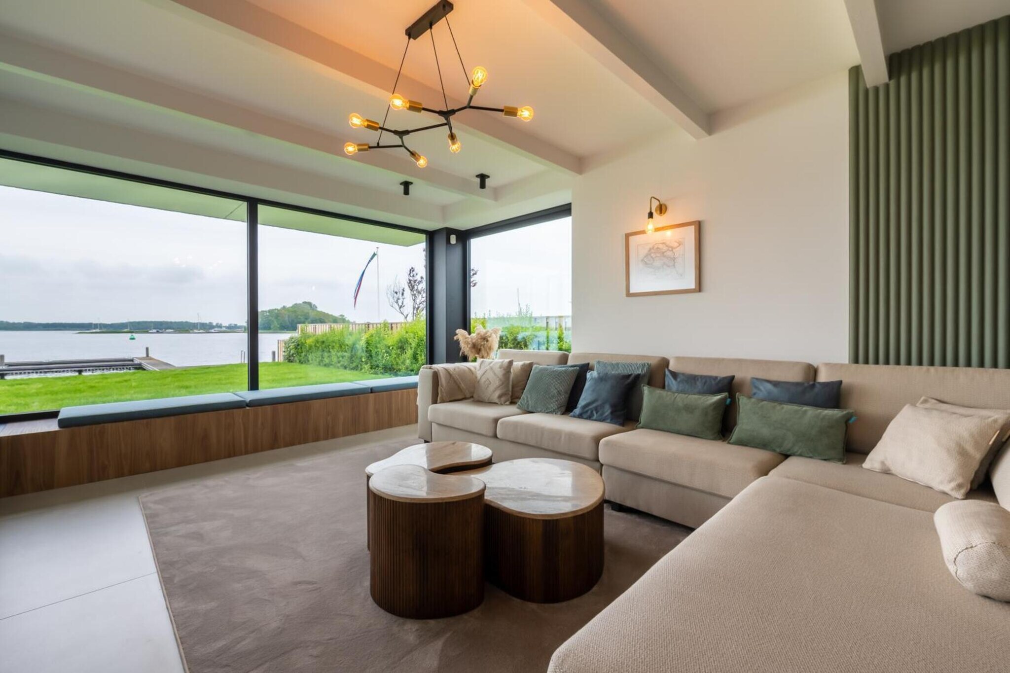 Welcome to your tranquil retreat in Kamperland, where relaxation meets comfort in this charming holiday home spread across two floors.  

 Located just 3.5 km from the town center, you have easy access to local shops, restaurants, and cultural attractions. A lush forest awaits just 2 km away, offering scenic walking or cycling paths amidst nature's splendor. For water enthusiasts, the lake and water sports activities are a mere 500 meters from your doorstep, perfect for aquatic adventures and leisurely days by the water. Experience the best of Kamperland's nightlife and convenient public transport options, both within 1 km, ensuring you can explore the region with ease while returning to your peaceful retreat at day's end. 

Upon entering the ground floor, you are greeted by a convenient entrance with parking, ensuring easy access to your home away from home. The spacious living room beckons with a cozy seating area, perfect for unwinding after a day of exploration. The fully equipped kitchen invites you to prepare delicious home-cooked meals, which can be enjoyed with your loved ones in the dining area, fostering memorable moments together. For ultimate relaxation, indulge in the private sauna equipped with a Blu-ray player, infrared sauna, and traditional sauna experience, promising rejuvenation and blissful moments of serenity. Step outside onto the veranda, complete with a jetty and terrace heater, where you can soak in the surrounding natural beauty and enjoy alfresco dining under the open sky. Venture upstairs to discover multiple bedrooms adorned with comfort and tranquility in mind, ensuring a restful night's sleep. The neat and tidy bathroom offers modern amenities, enhancing your stay with convenience and style.