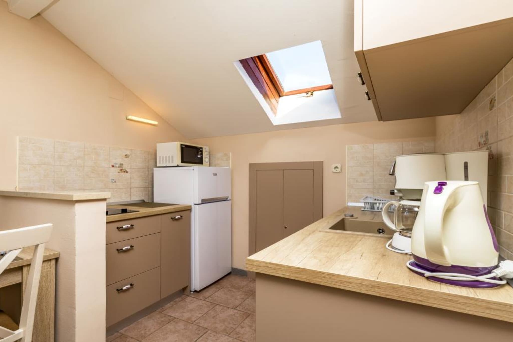 Pansion Belvedere - Studio Apartman with Terrace (Aurora)-Cuisine