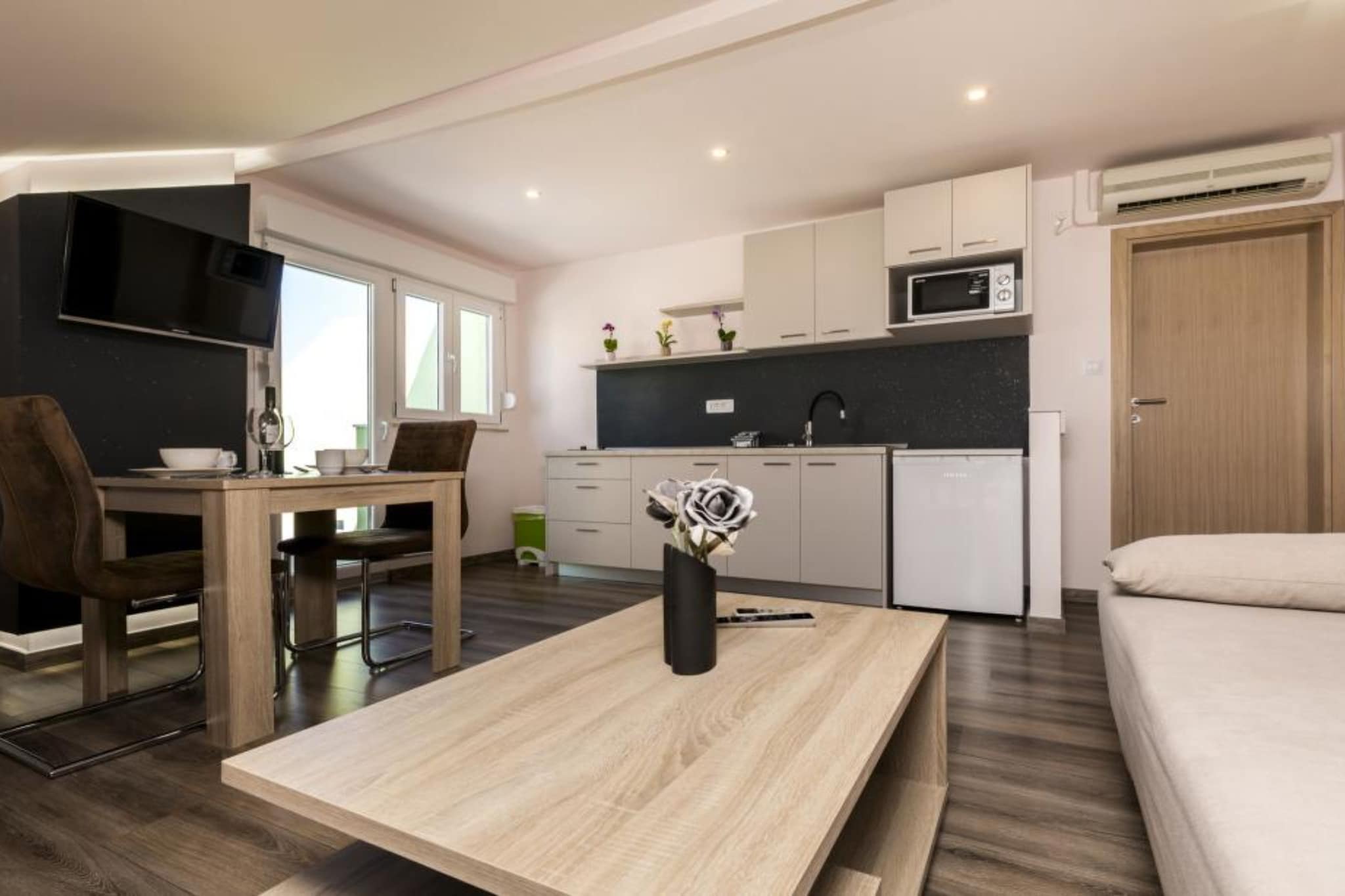 Pansion Belvedere - One Bedroom Apartment with Terrace (Vespera)-Cuisine