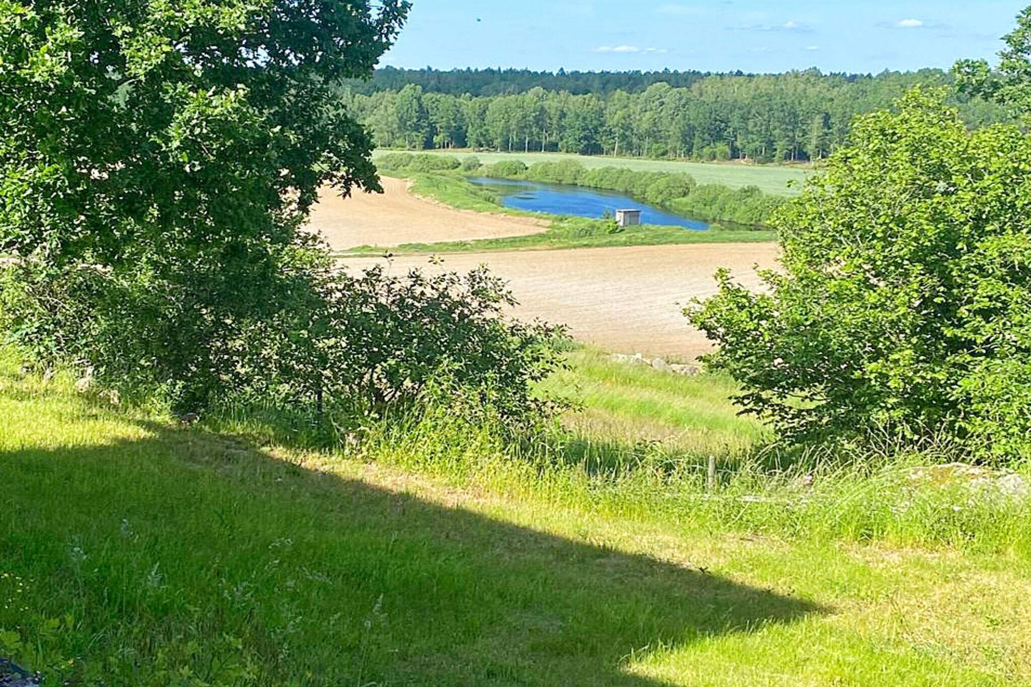 Living room(double bed), Kitchen(stove(induction), coffee machine, oven, microwave, water from well), Living/bed room, bedroom(single bed, single folding bed), bathroom(bath tub, washbasin, toilet), heating(electric), parking