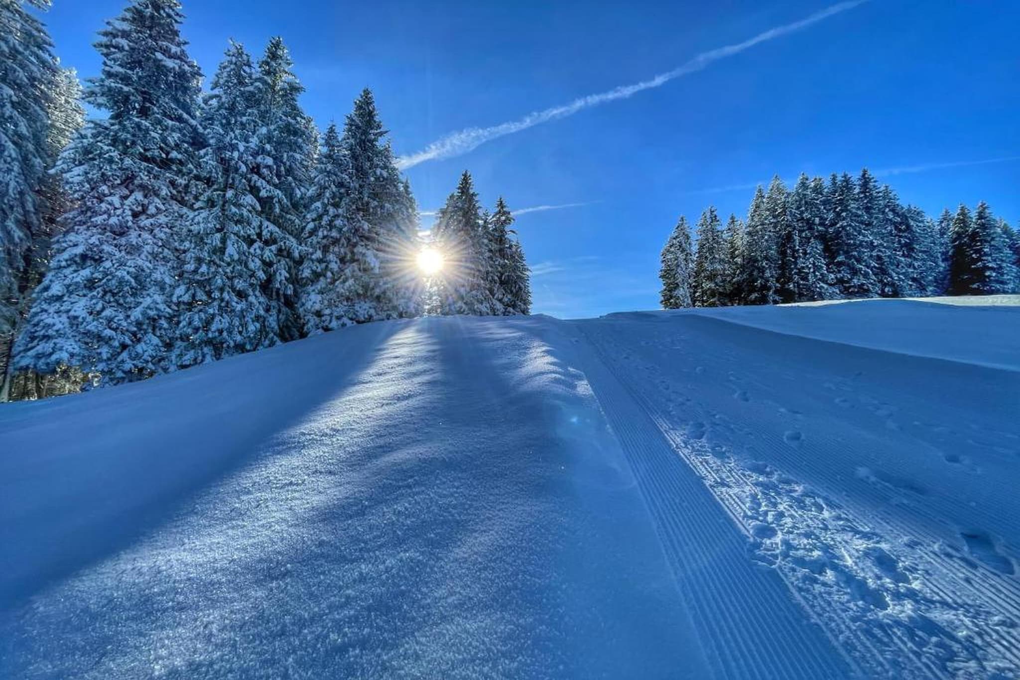 Le Petite Chalet-Gebied winter 20km